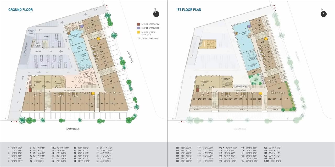 Layout of real estate project World Trade Tower located at Makarba, Ahmedabad, Gujarat