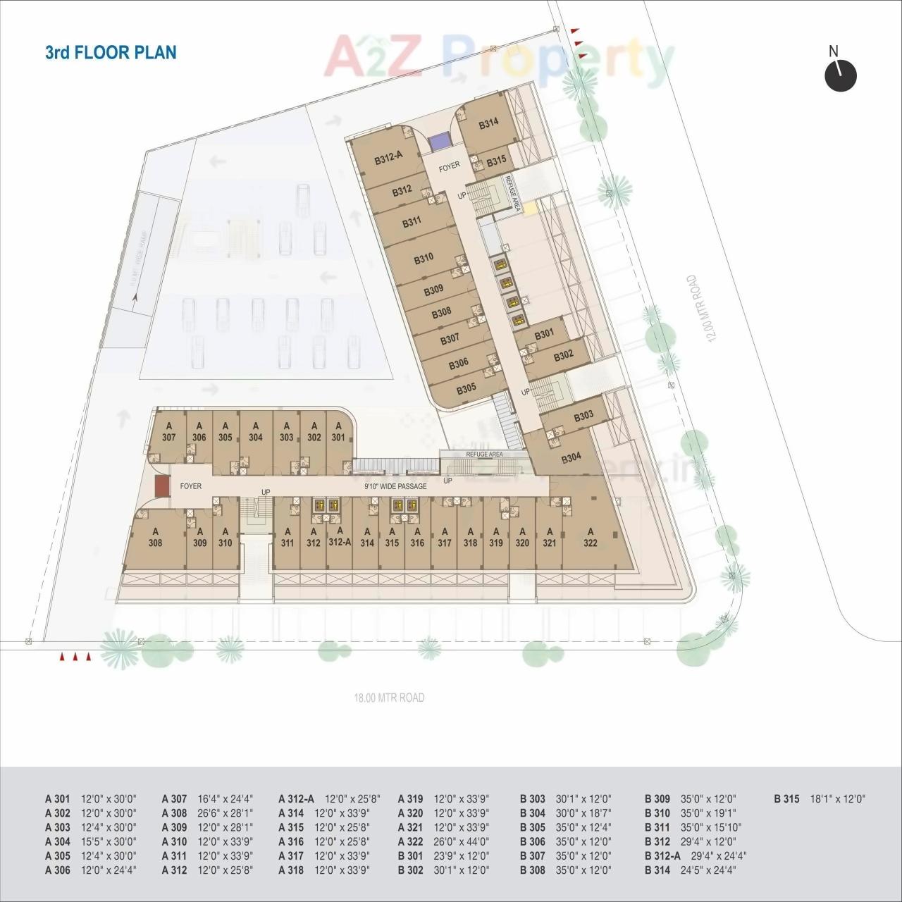 Layout of real estate project World Trade Tower located at Makarba, Ahmedabad, Gujarat