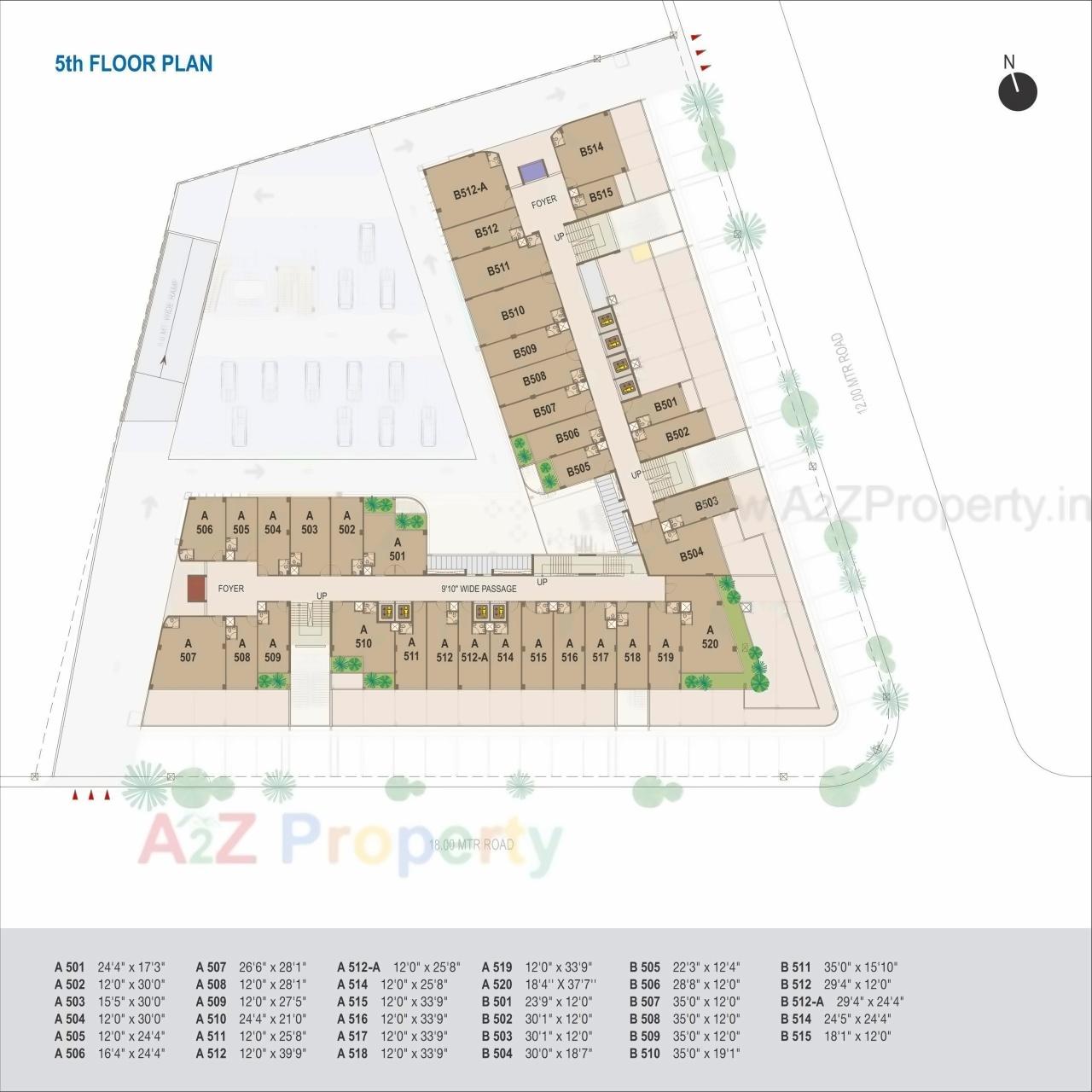 Layout of real estate project World Trade Tower located at Makarba, Ahmedabad, Gujarat