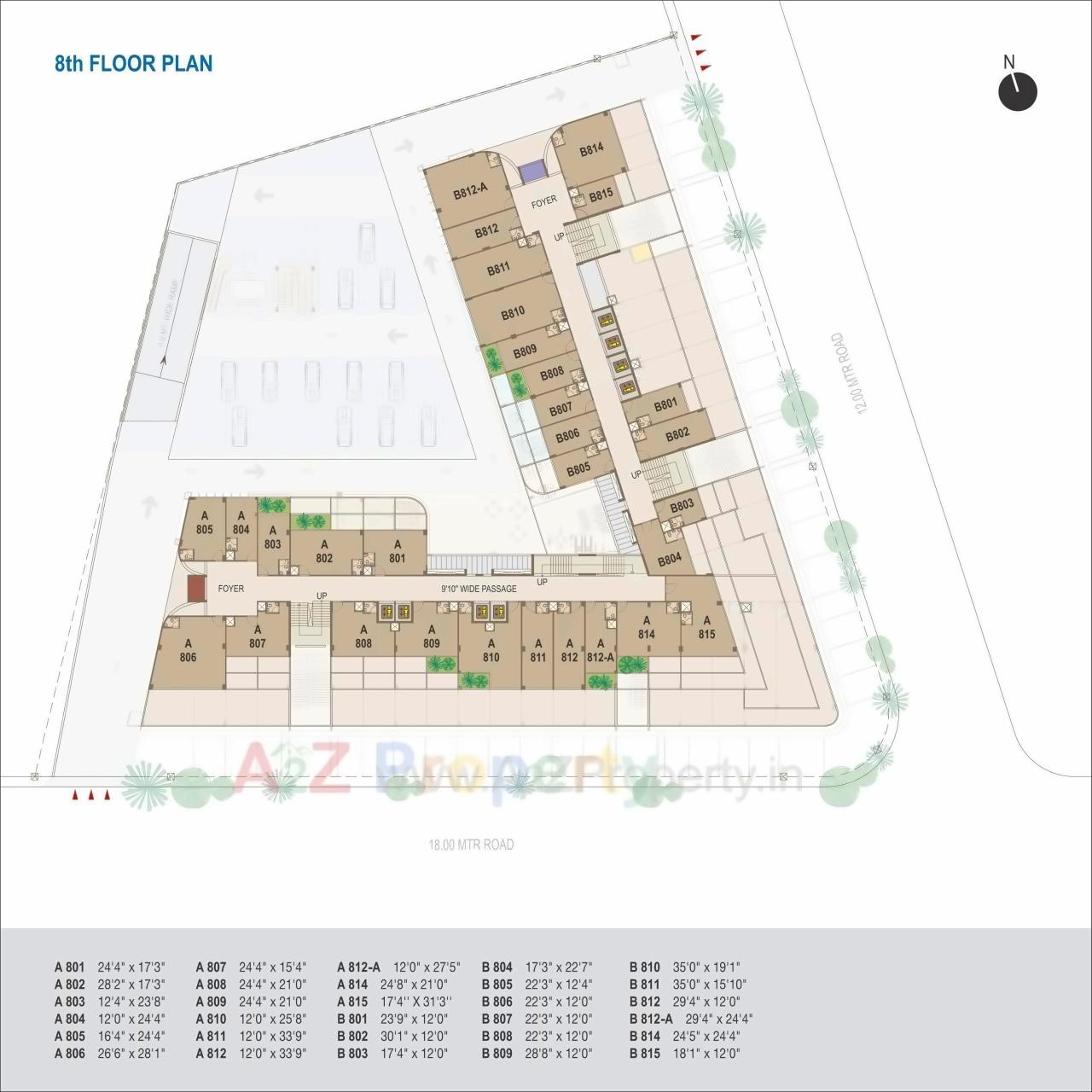 Layout of real estate project World Trade Tower located at Makarba, Ahmedabad, Gujarat