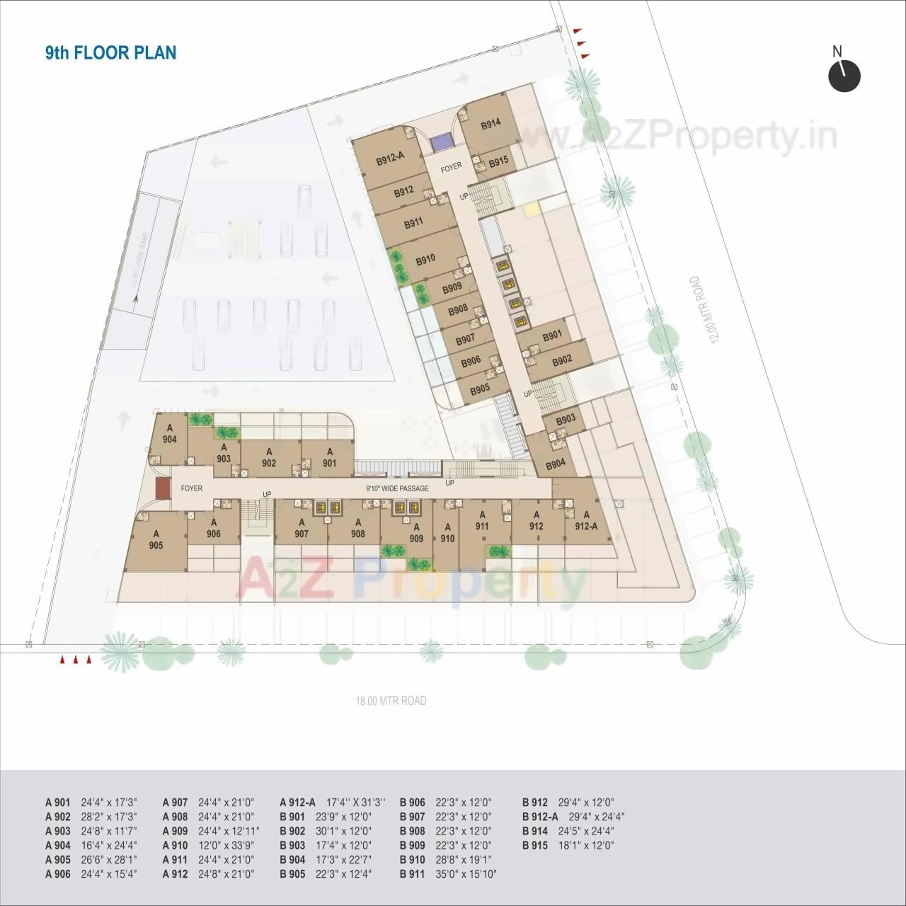 Layout of real estate project World Trade Tower located at Makarba, Ahmedabad, Gujarat