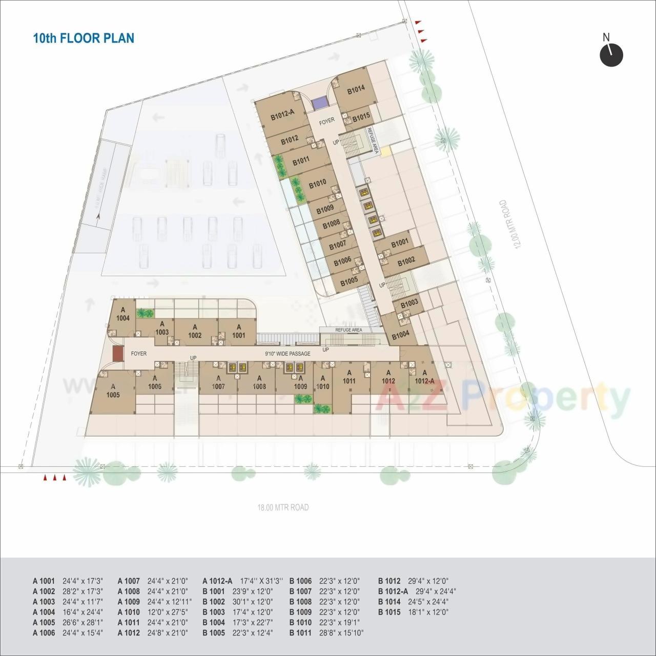 Layout of real estate project World Trade Tower located at Makarba, Ahmedabad, Gujarat
