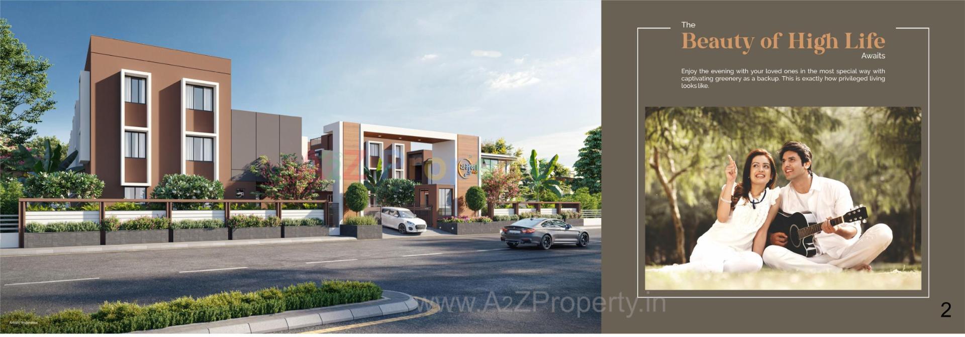 3D Elevation of real estate project Yamuna Bungalows located at Vastral, Ahmedabad, Gujarat