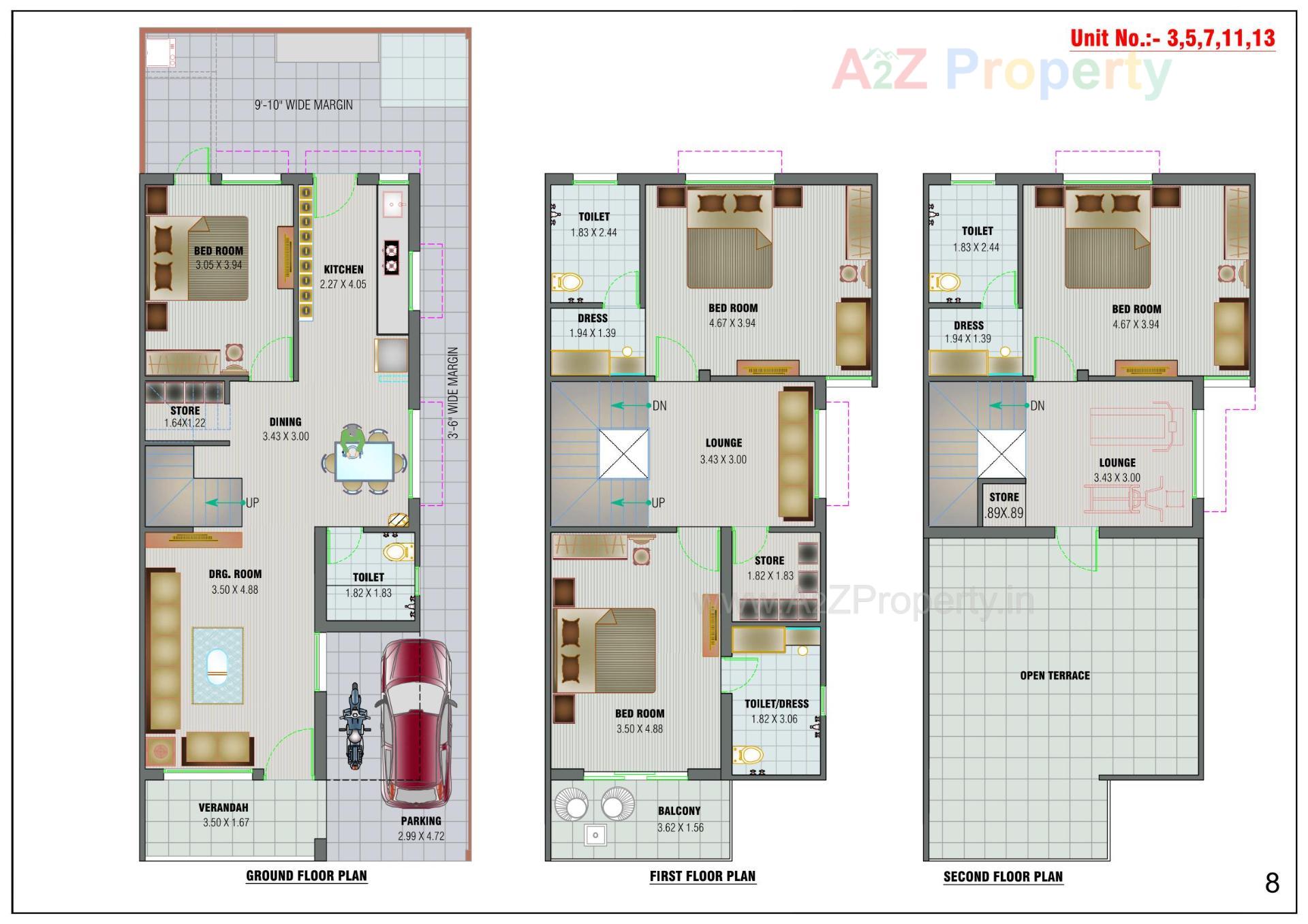 Layout of real estate project Yamuna Bungalows located at Vastral, Ahmedabad, Gujarat
