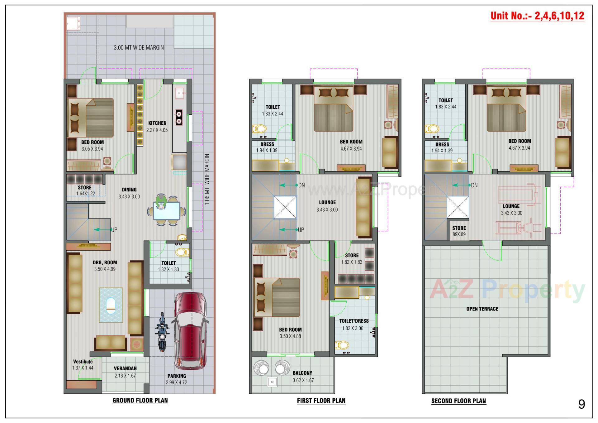Layout of real estate project Yamuna Bungalows located at Vastral, Ahmedabad, Gujarat