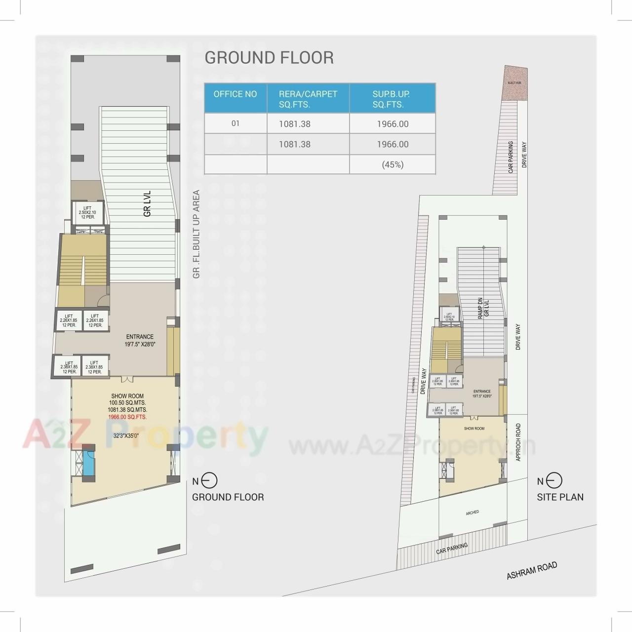 Layout of real estate project Yash Anant located at Paldi, Ahmedabad, Gujarat