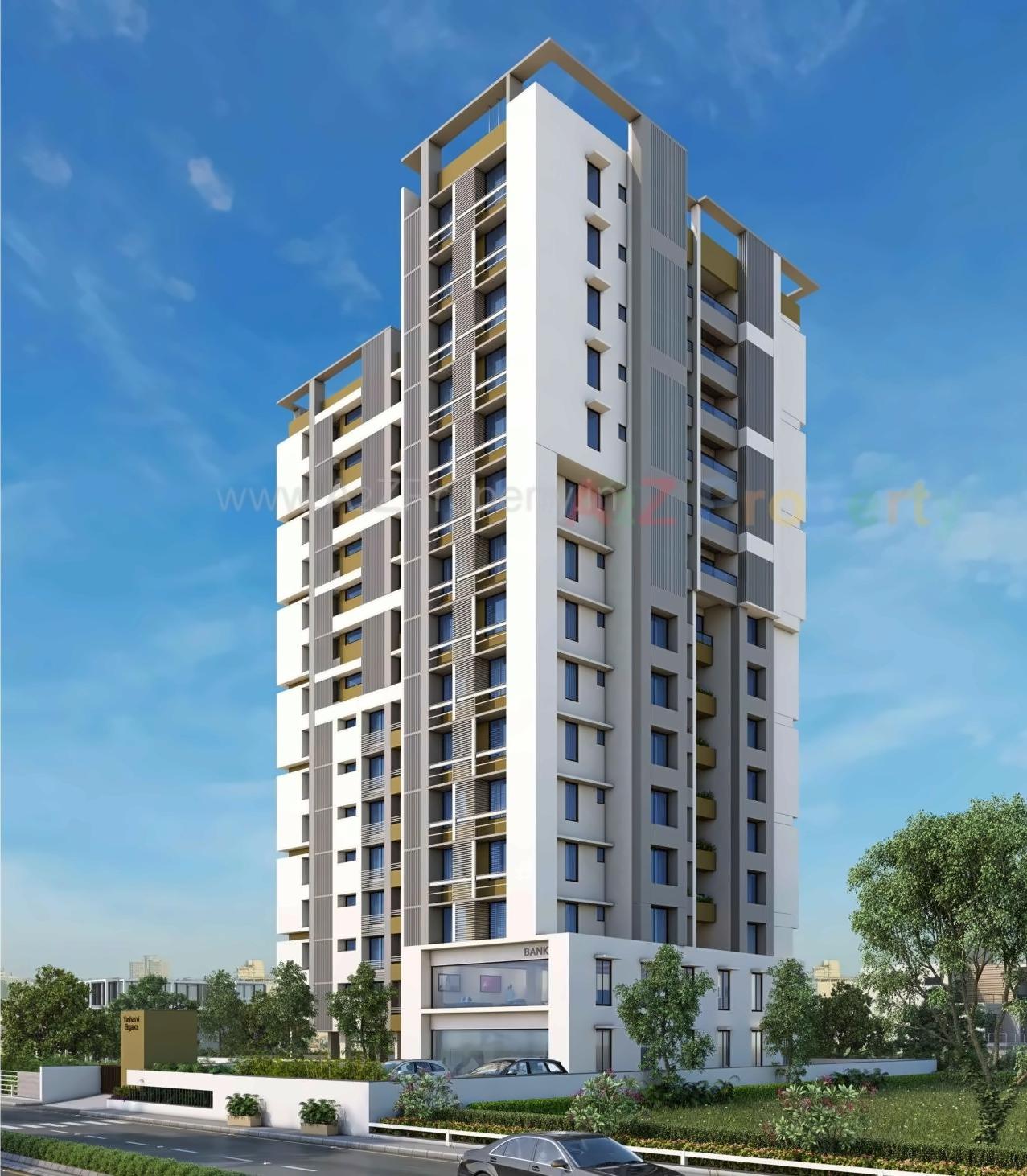 3D Elevation of real estate project Yashasvi Elegance located at Memnagar, Ahmedabad, Gujarat