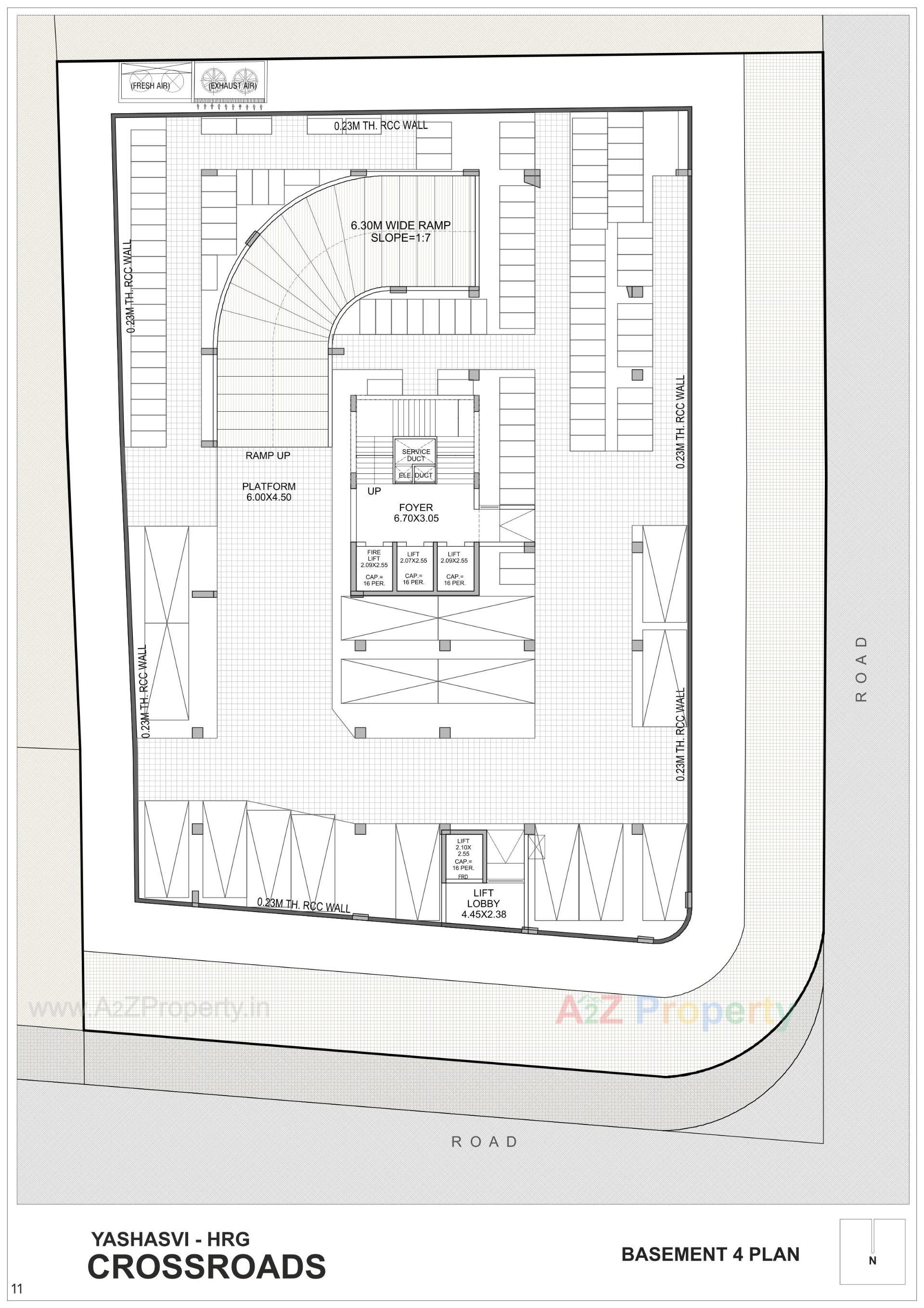 Layout of real estate project Yashasvi Hrg Crossroads located at Memnagar, Ahmedabad, Gujarat