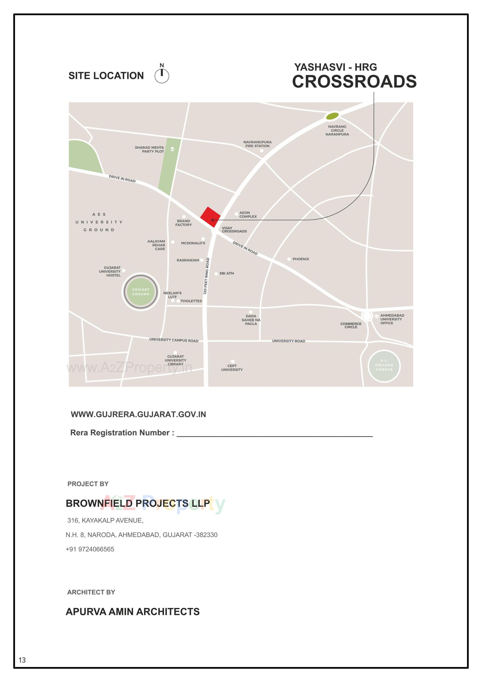  of real estate project Yashasvi Hrg Crossroads located at Memnagar, Ahmedabad, Gujarat