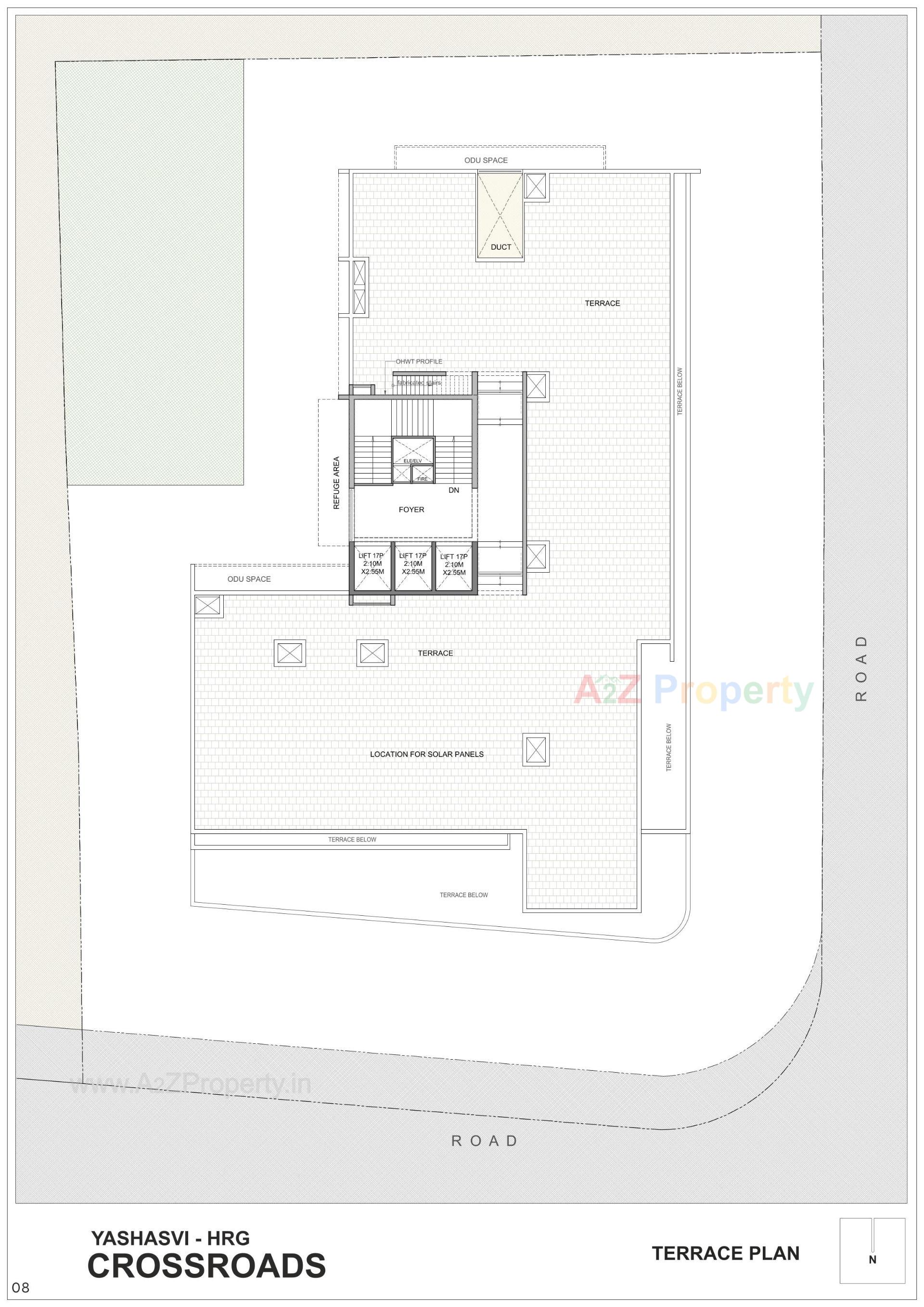 Layout of real estate project Yashasvi Hrg Crossroads located at Memnagar, Ahmedabad, Gujarat
