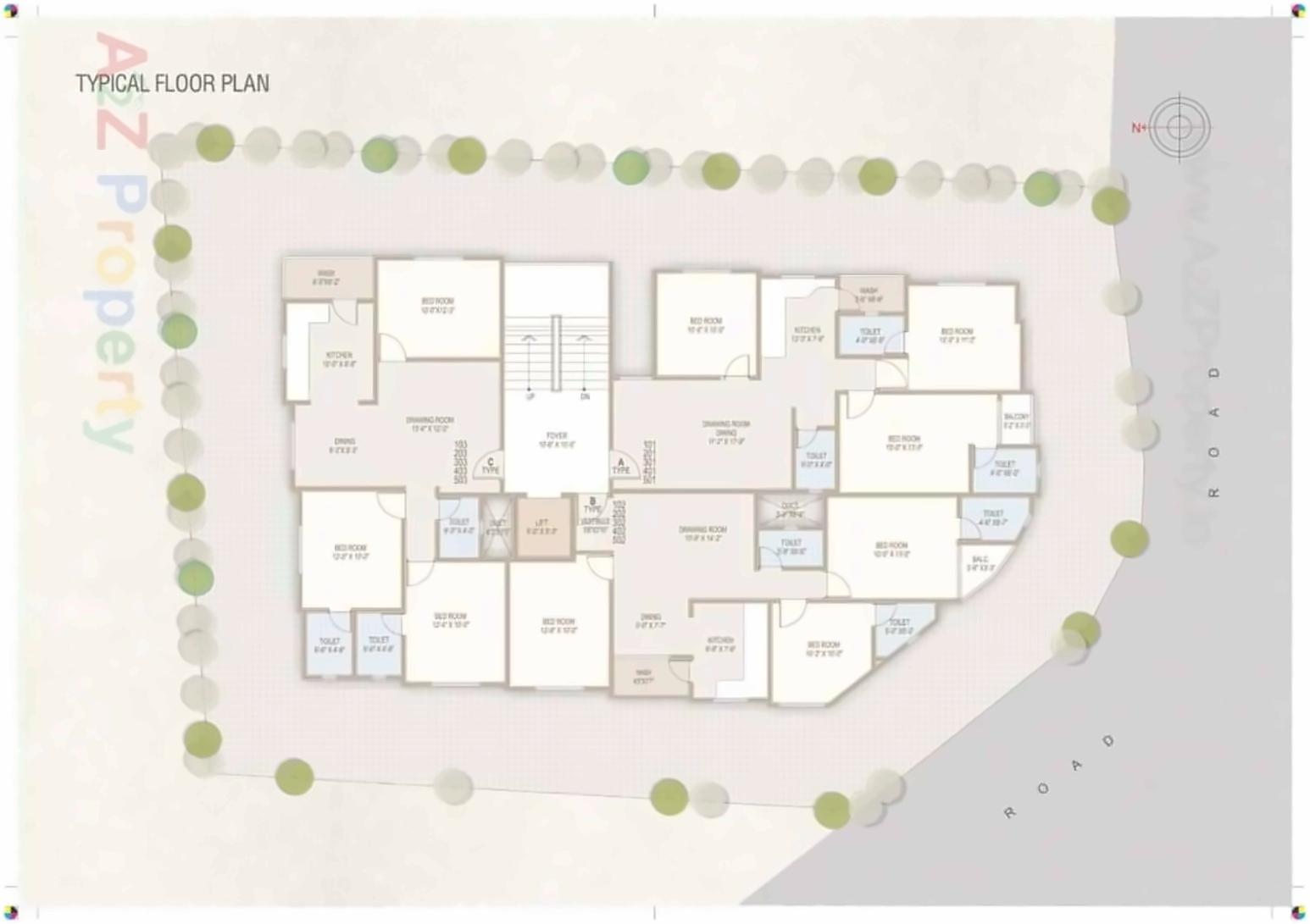 Layout of real estate project Yashodhar Residency located at Sabarmati, Ahmedabad, Gujarat