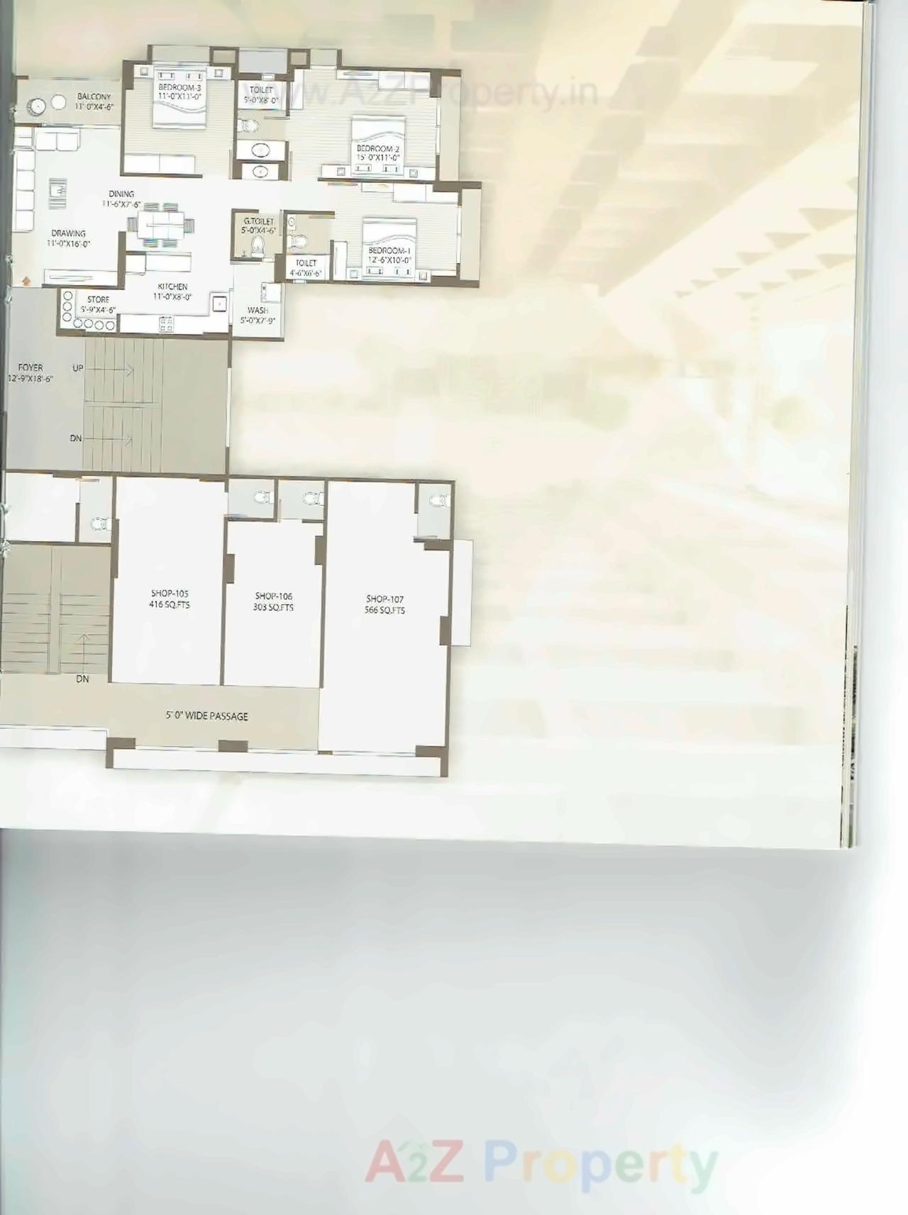 Layout of real estate project Yogeshwar Eminence located at Vadaj, Ahmedabad, Gujarat