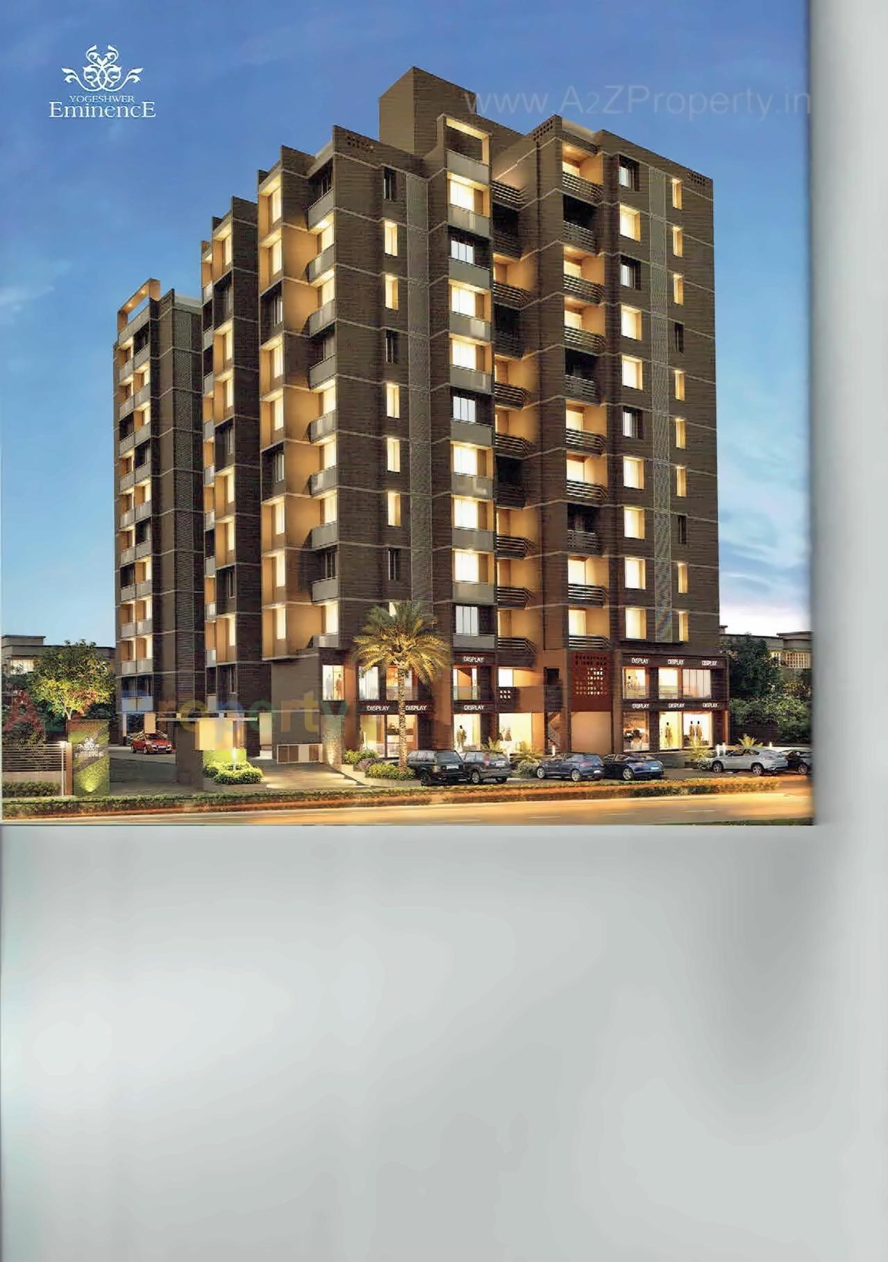 3D Elevation of real estate project Yogeshwar Eminence located at Vadaj, Ahmedabad, Gujarat