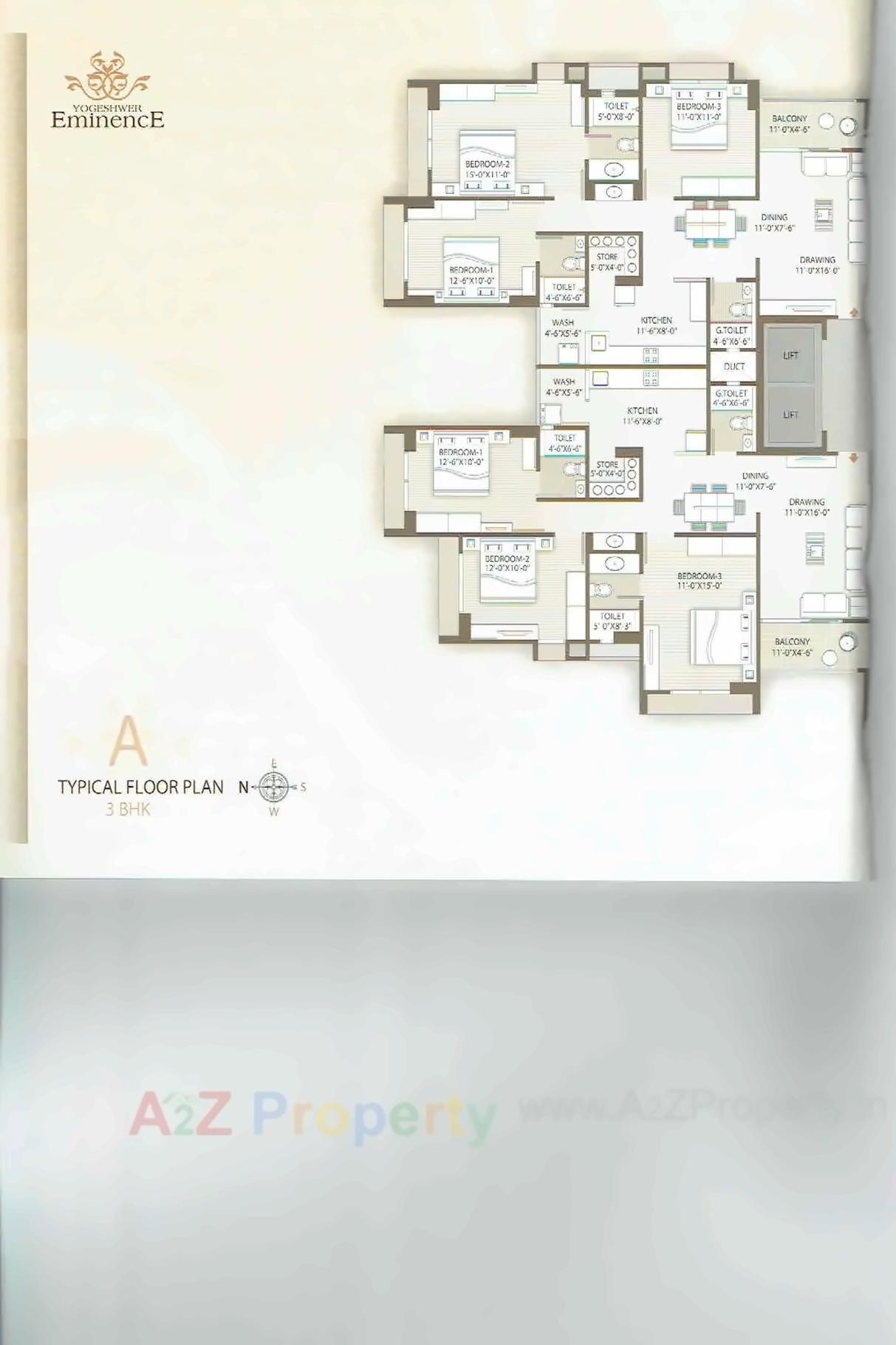 Layout of real estate project Yogeshwar Eminence located at Vadaj, Ahmedabad, Gujarat