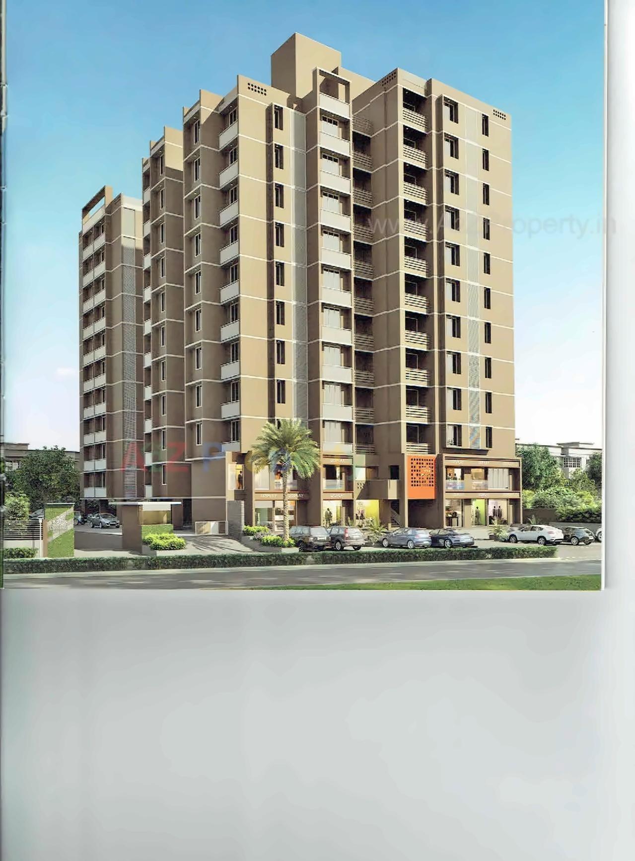 3D Elevation of real estate project Yogeshwar Eminence located at Vadaj, Ahmedabad, Gujarat