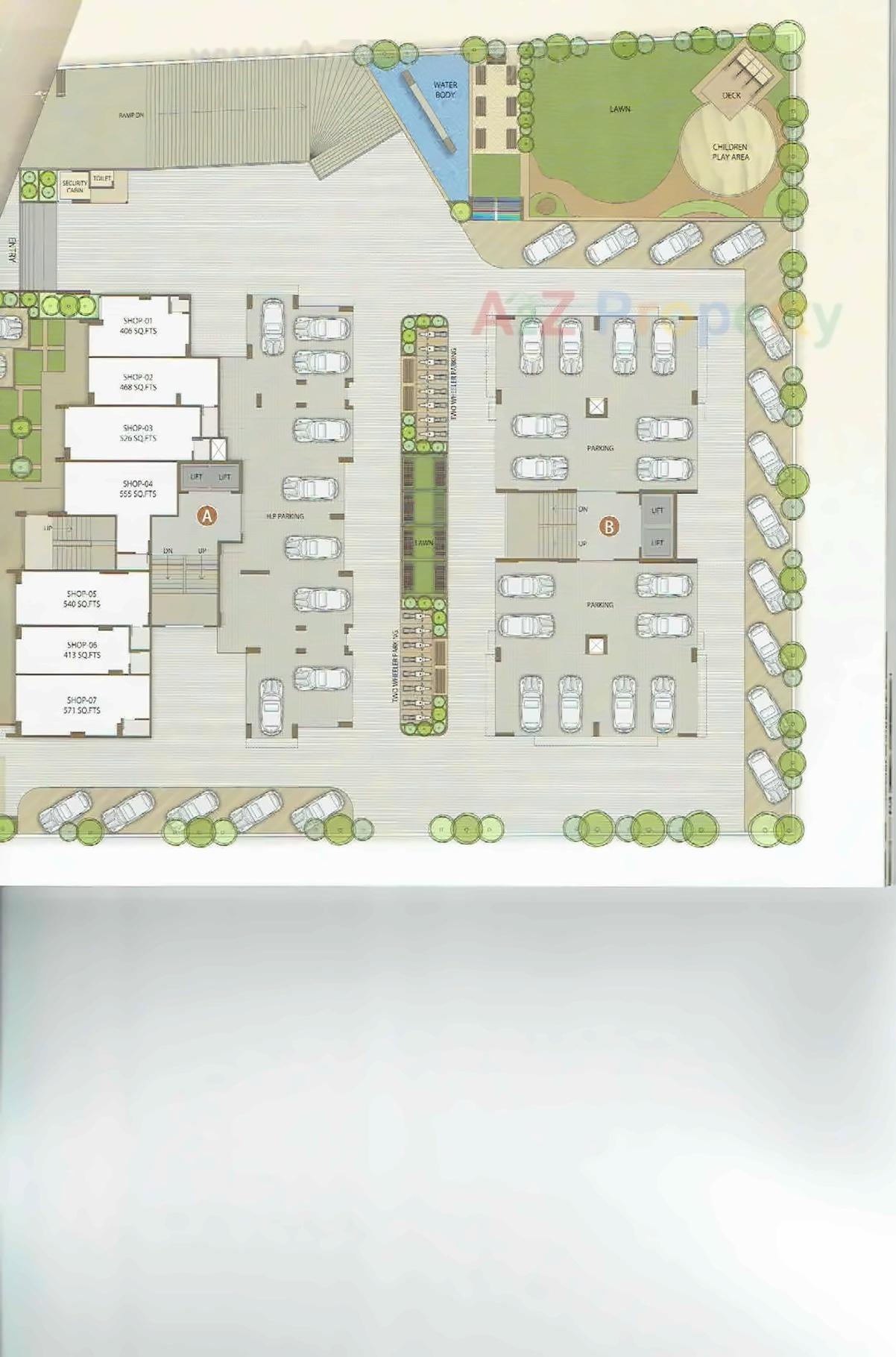 Layout of real estate project Yogeshwar Eminence located at Vadaj, Ahmedabad, Gujarat