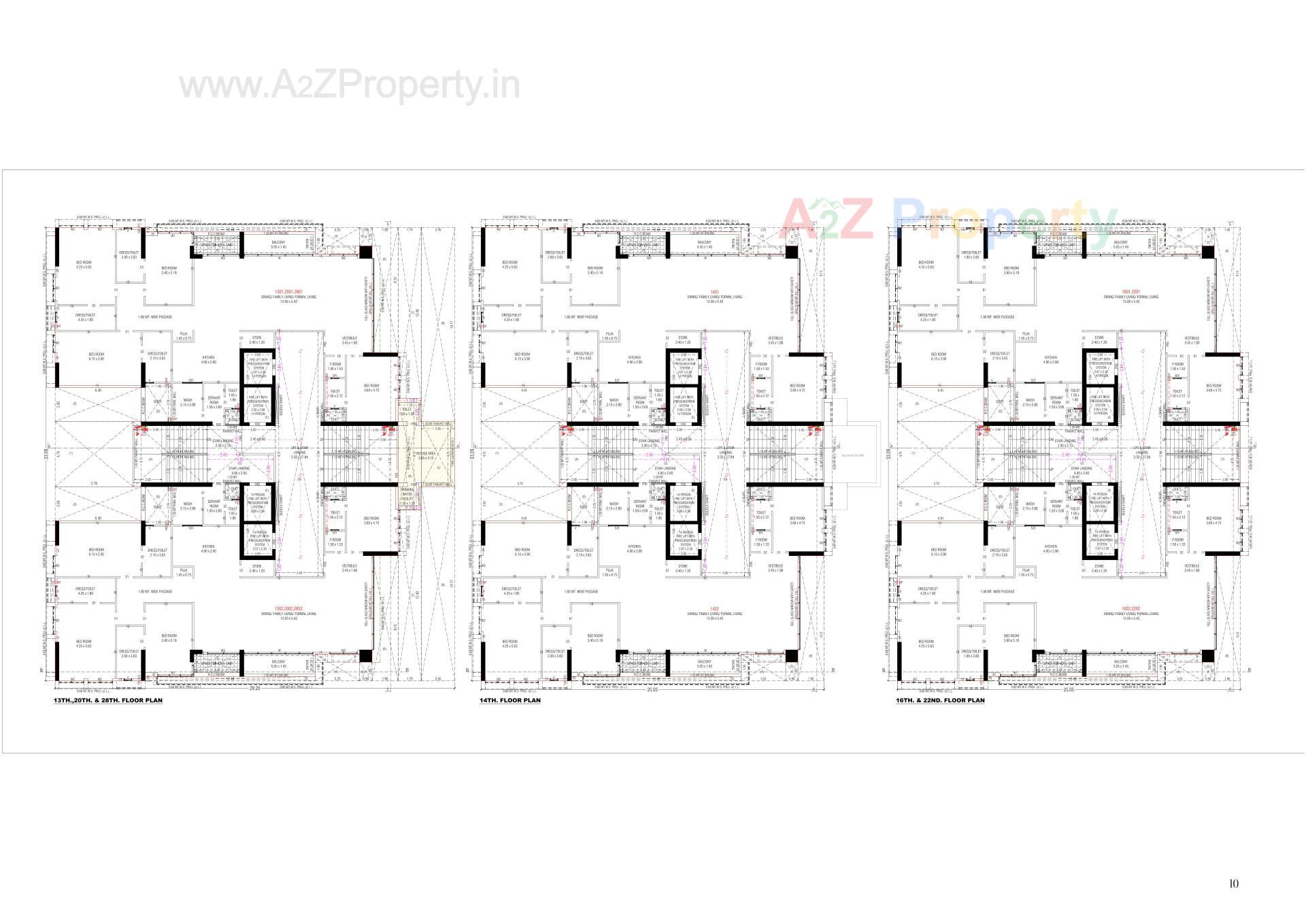 Layout of real estate project Z Luxuria located at Thaltej, Ahmedabad, Gujarat