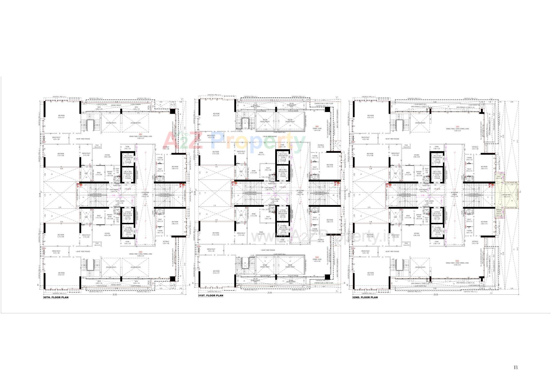 Layout of real estate project Z Luxuria located at Thaltej, Ahmedabad, Gujarat