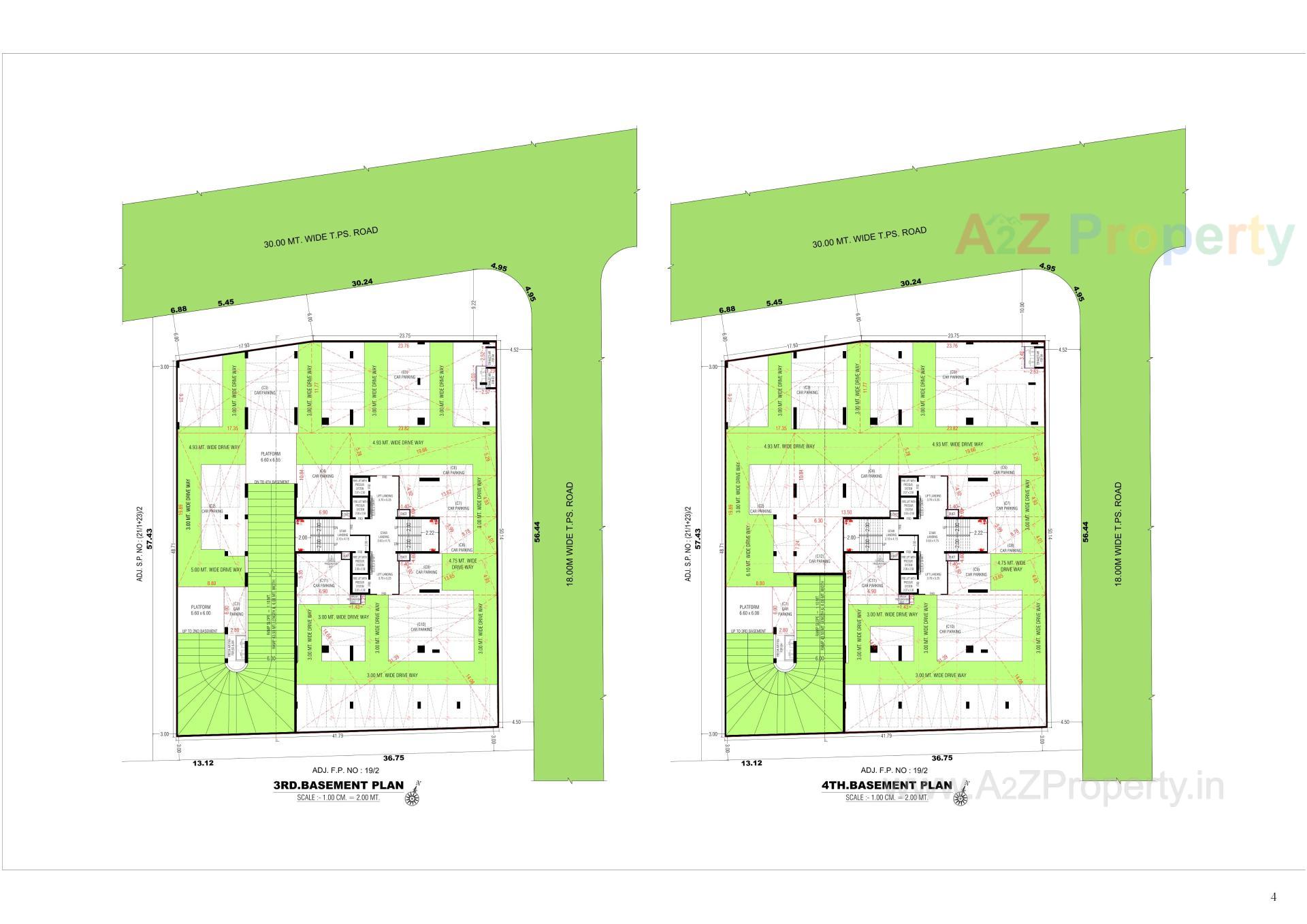 Layout of real estate project Z Luxuria located at Thaltej, Ahmedabad, Gujarat