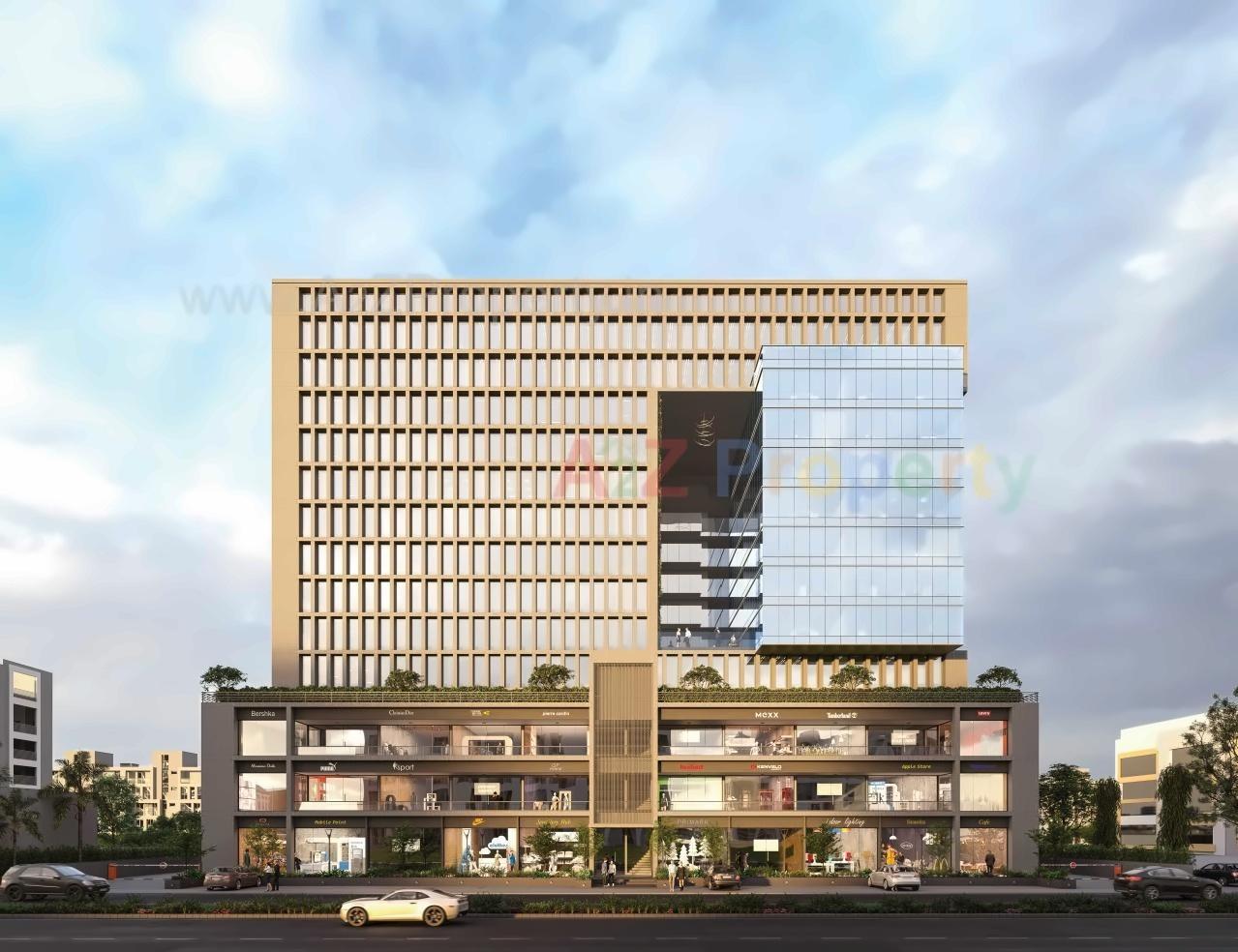 3D Elevation of real estate project Z One located at Bodakdev, Ahmedabad, Gujarat