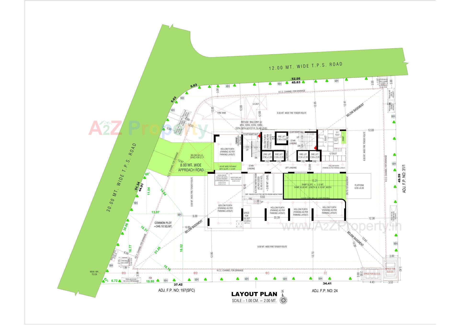 Layout of real estate project Z located at Thaltej, Ahmedabad, Gujarat