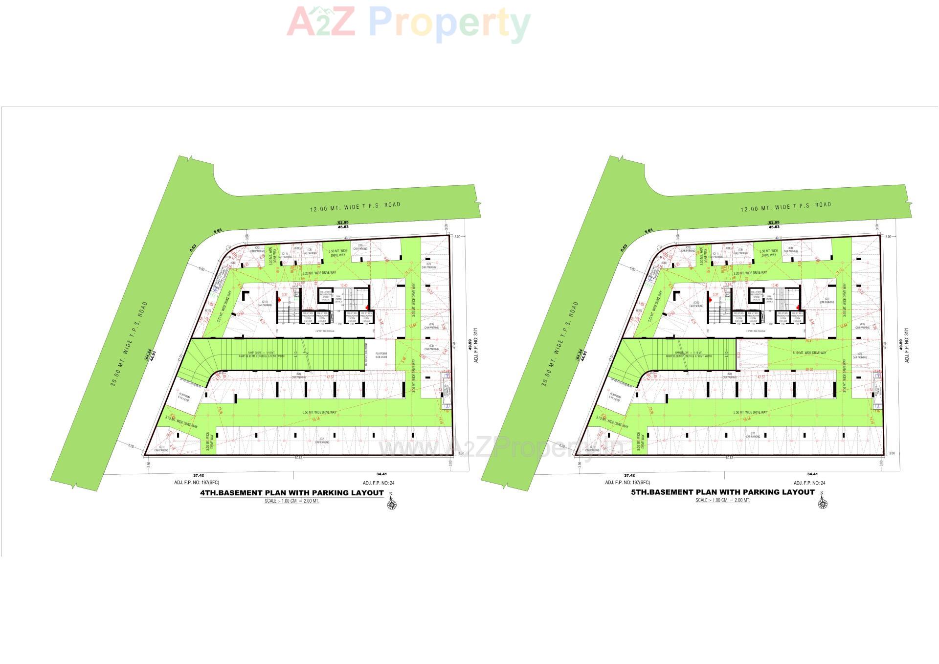 Layout of real estate project Z located at Thaltej, Ahmedabad, Gujarat