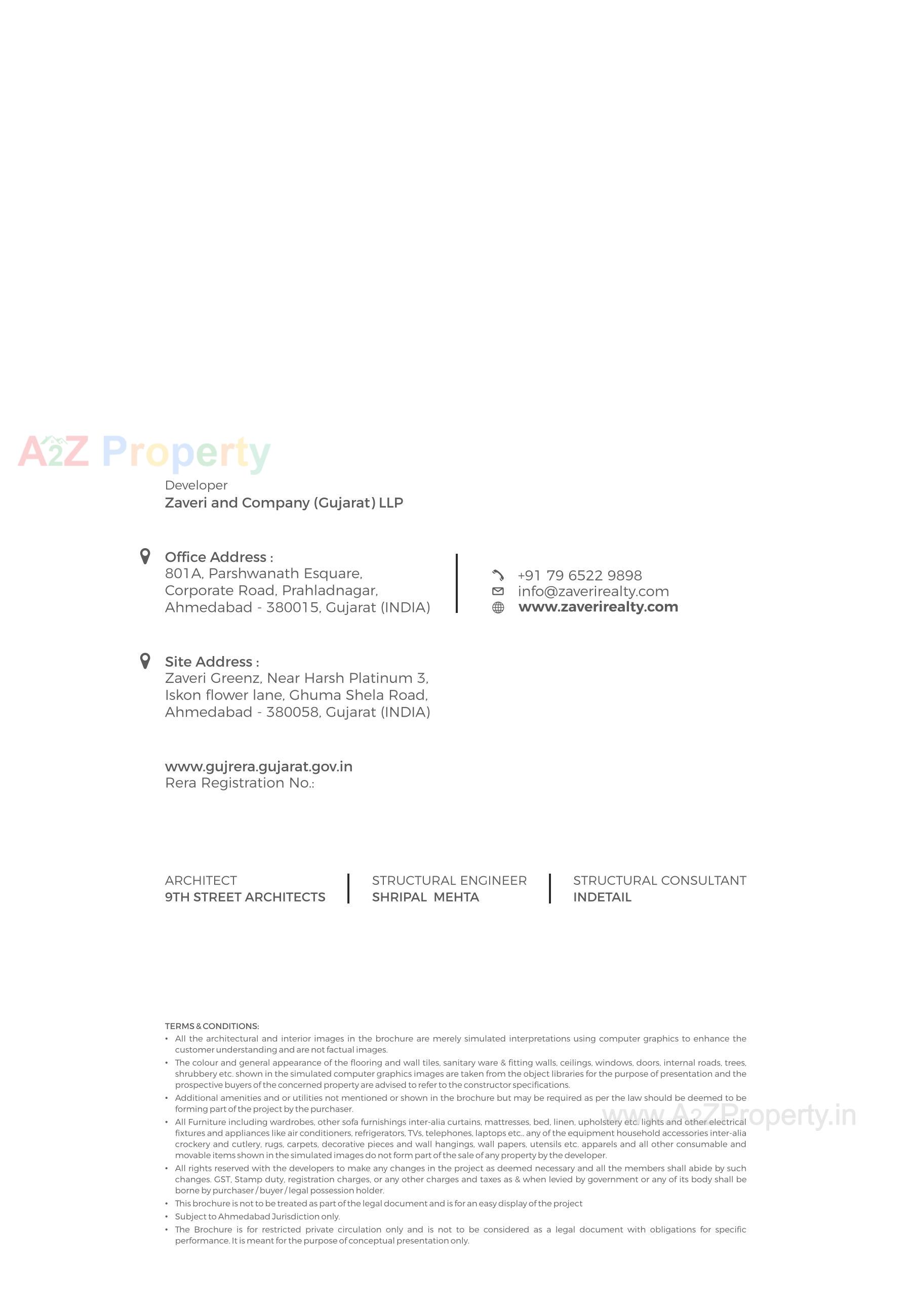  of real estate project Zaveri Greens located at Ghuma, Ahmedabad, Gujarat