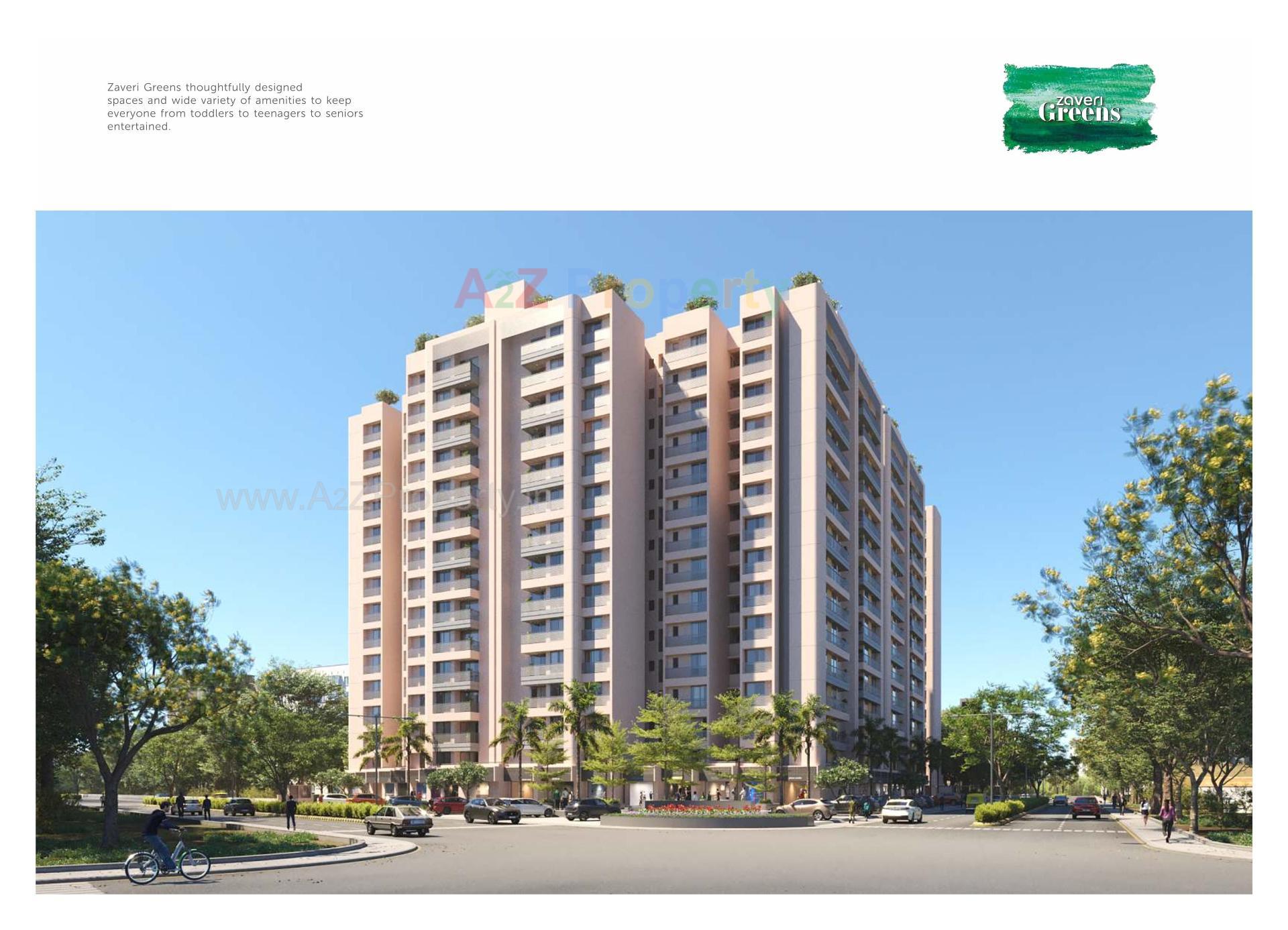 3D Elevation of real estate project Zaveri Greens located at Ghuma, Ahmedabad, Gujarat