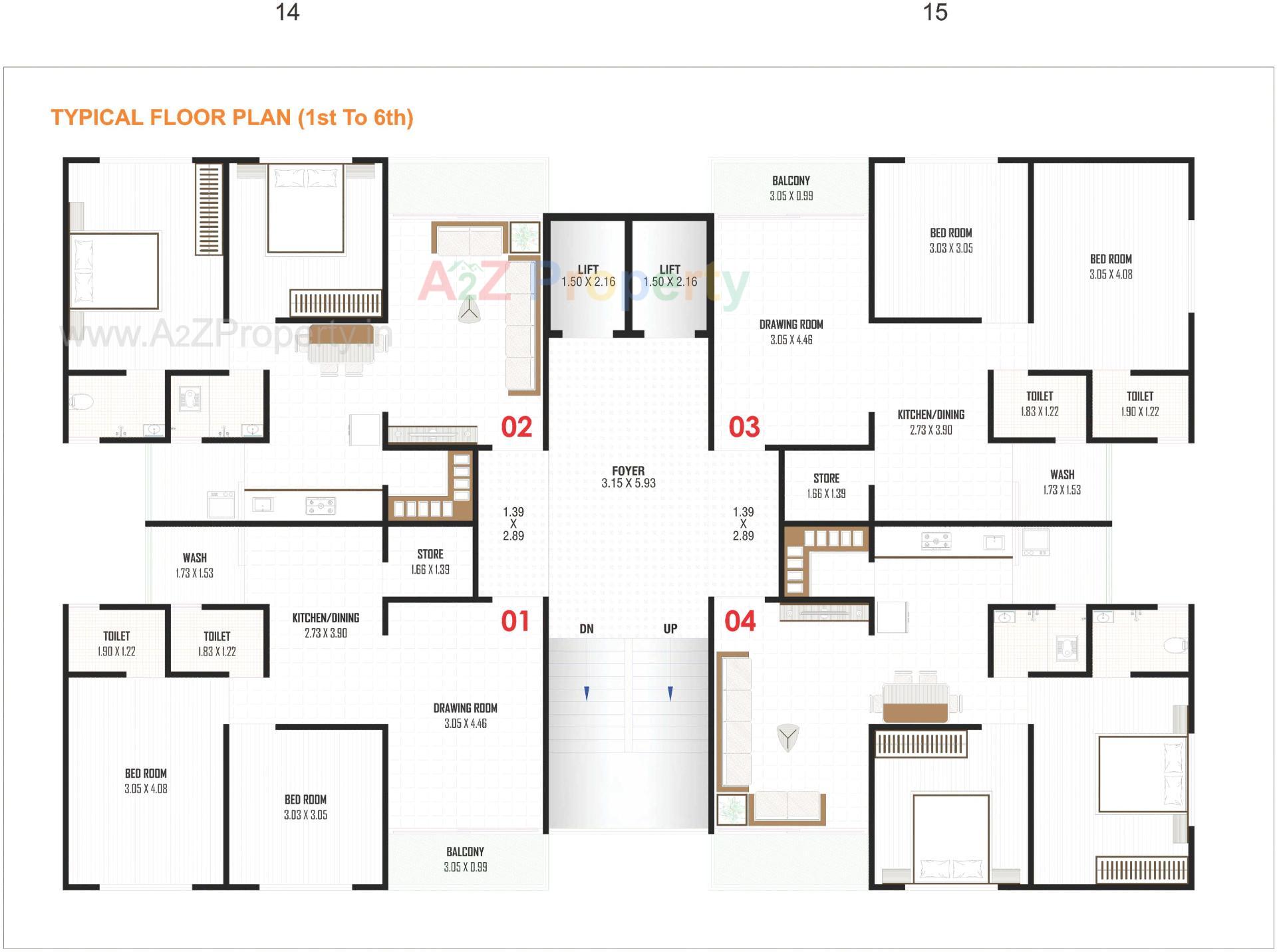 Layout of real estate project Zeon located at Nikol, Ahmedabad, Gujarat