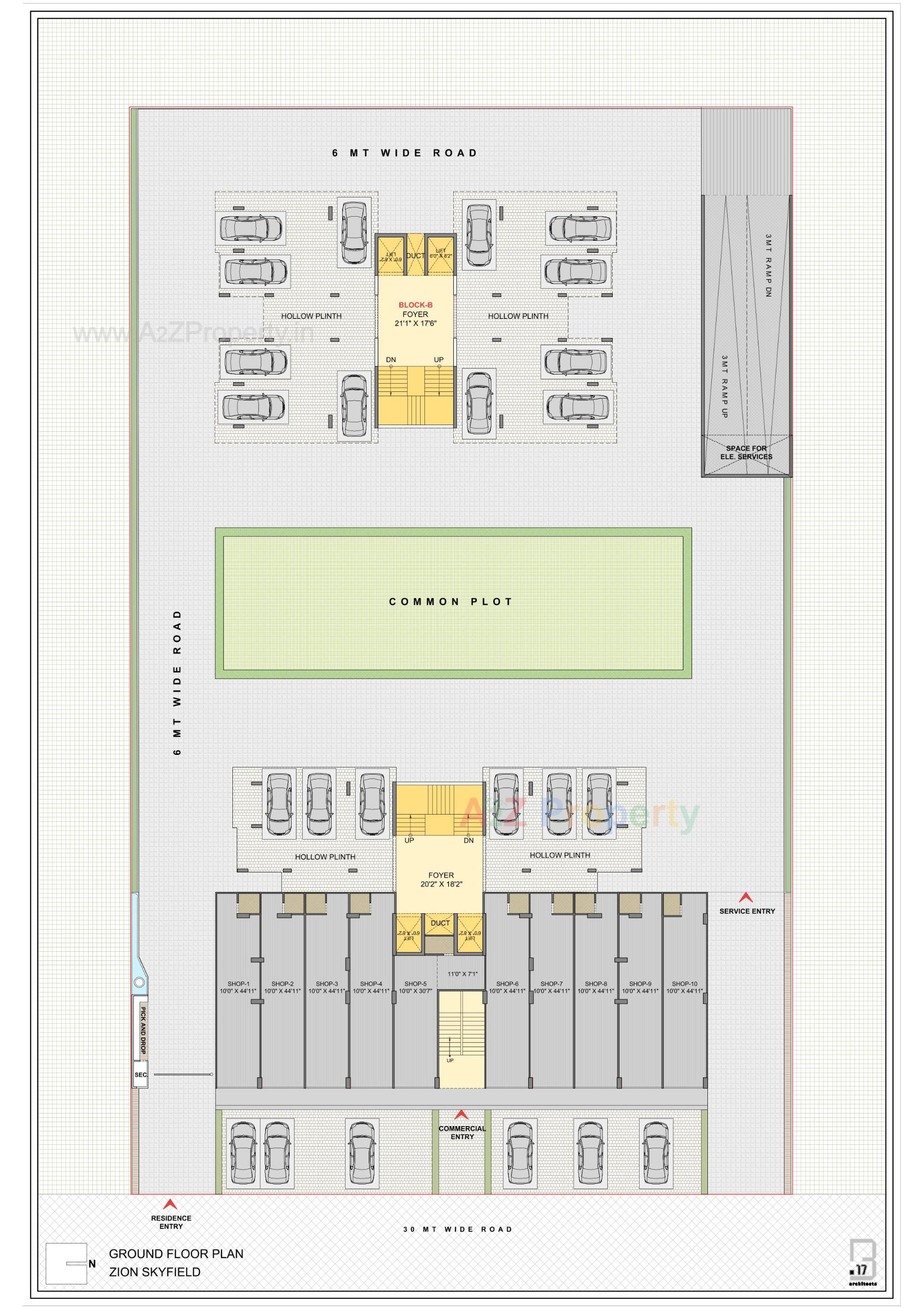 Layout of real estate project Zion Skyfield located at Bopal, Ahmedabad, Gujarat