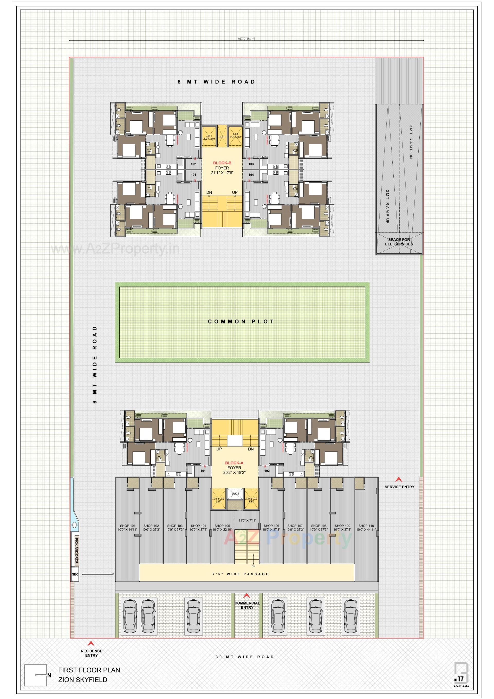 Layout of real estate project Zion Skyfield located at Bopal, Ahmedabad, Gujarat