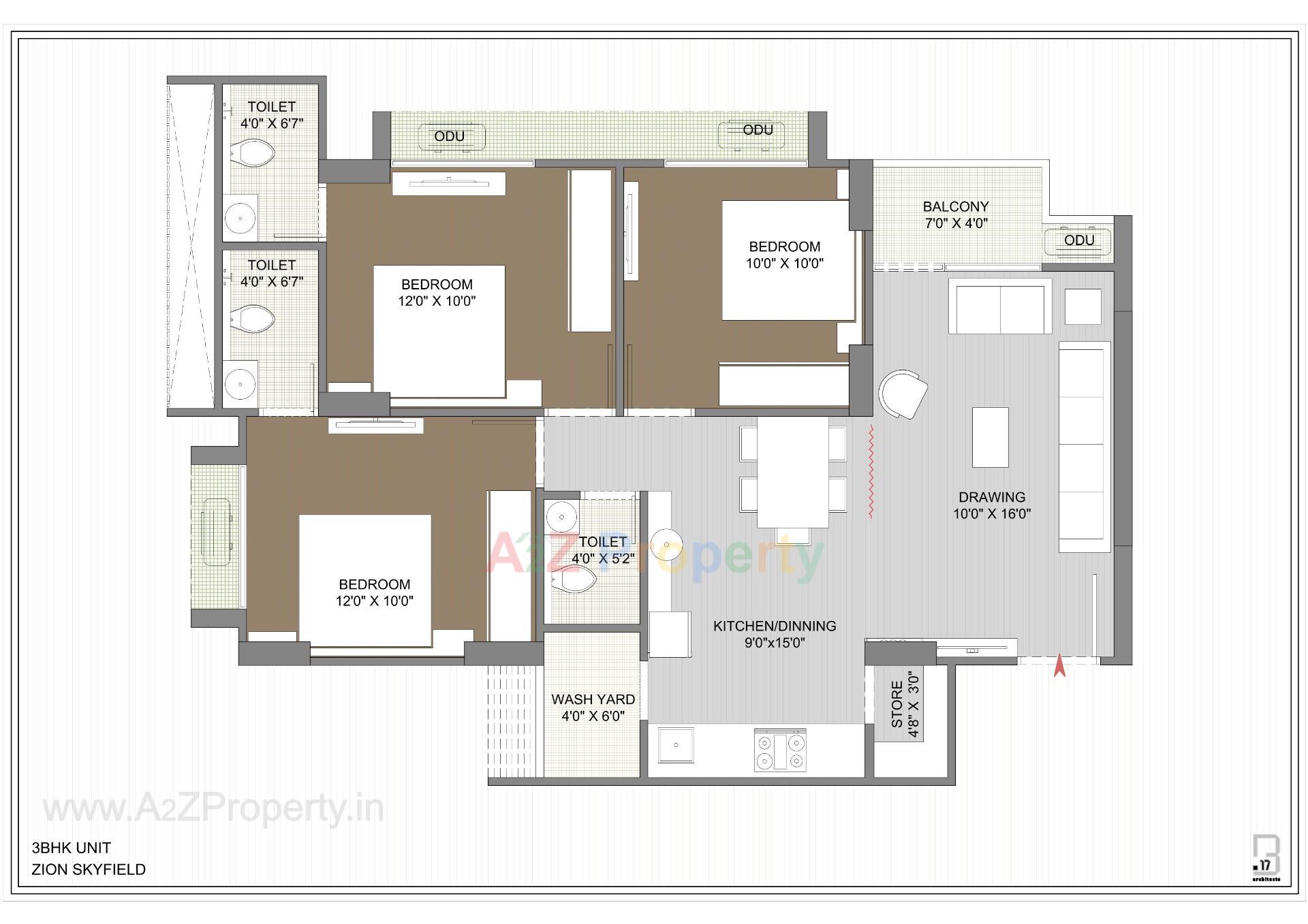 Layout of real estate project Zion Skyfield located at Bopal, Ahmedabad, Gujarat
