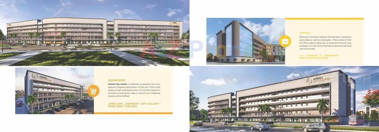 3D Elevation of real estate project Amreli City Center located at Amreli, Amreli, Gujarat