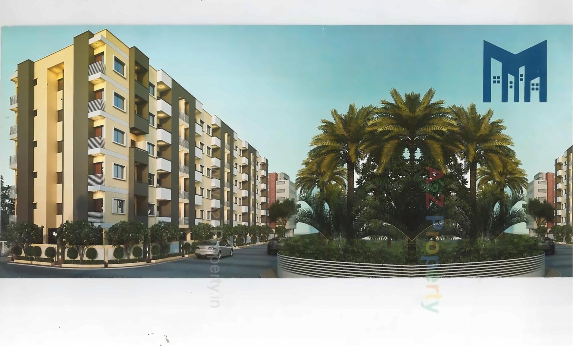 3D Elevation of real estate project Mahalaxmi Residency located at Bagasara, Amreli, Gujarat