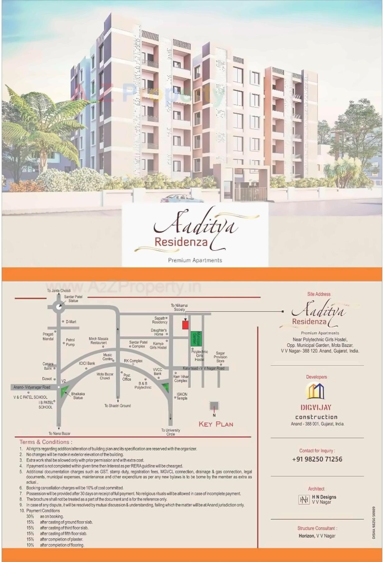  of real estate project Aaditya Residenza located at Vallabh-vidyanagar, Anand, Gujarat
