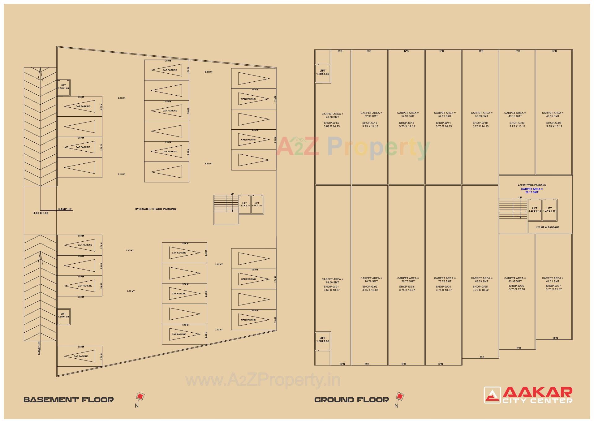 Layout of real estate project Aakar City Center located at Anand, Anand, Gujarat