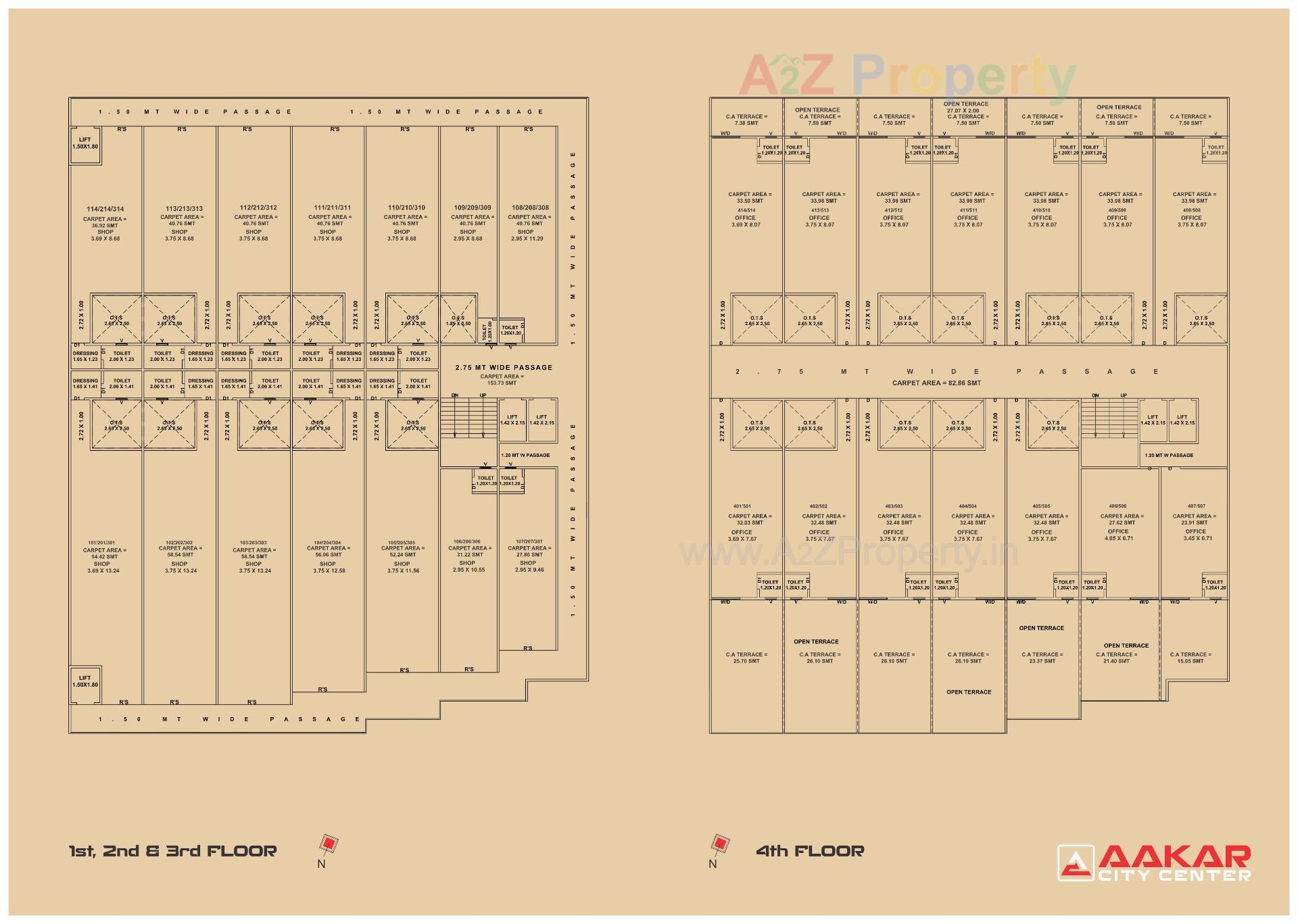 Layout of real estate project Aakar City Center located at Anand, Anand, Gujarat