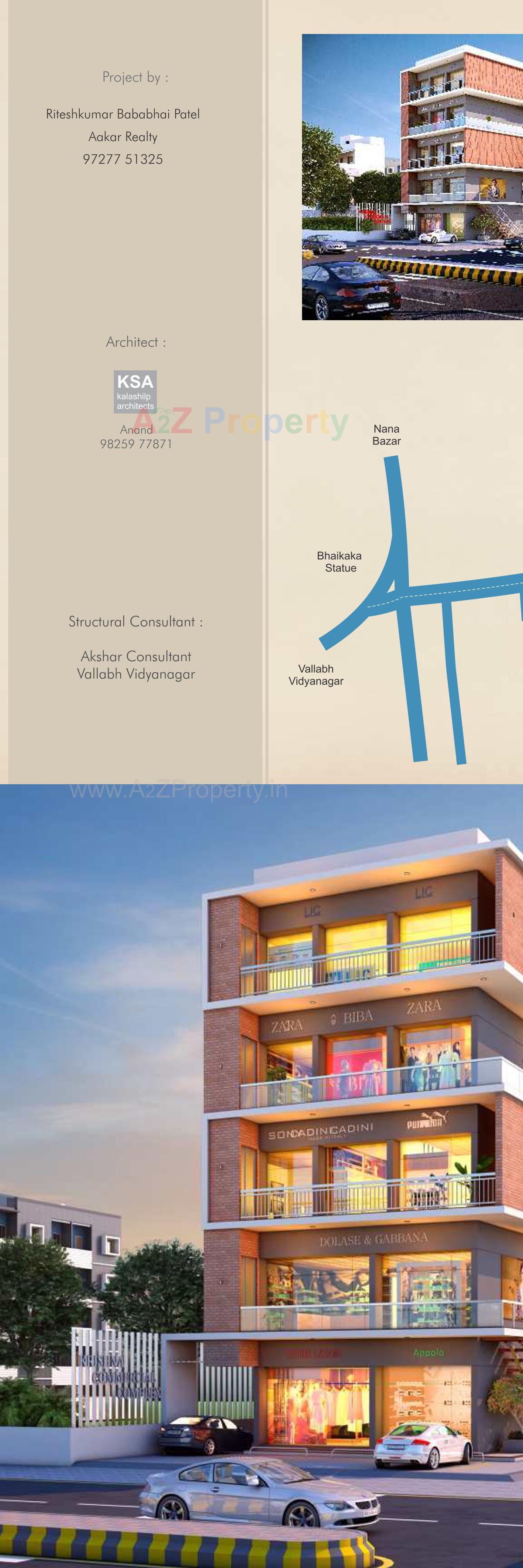 3D Elevation of real estate project Aakruti Business Hub located at Nagar, Anand, Gujarat