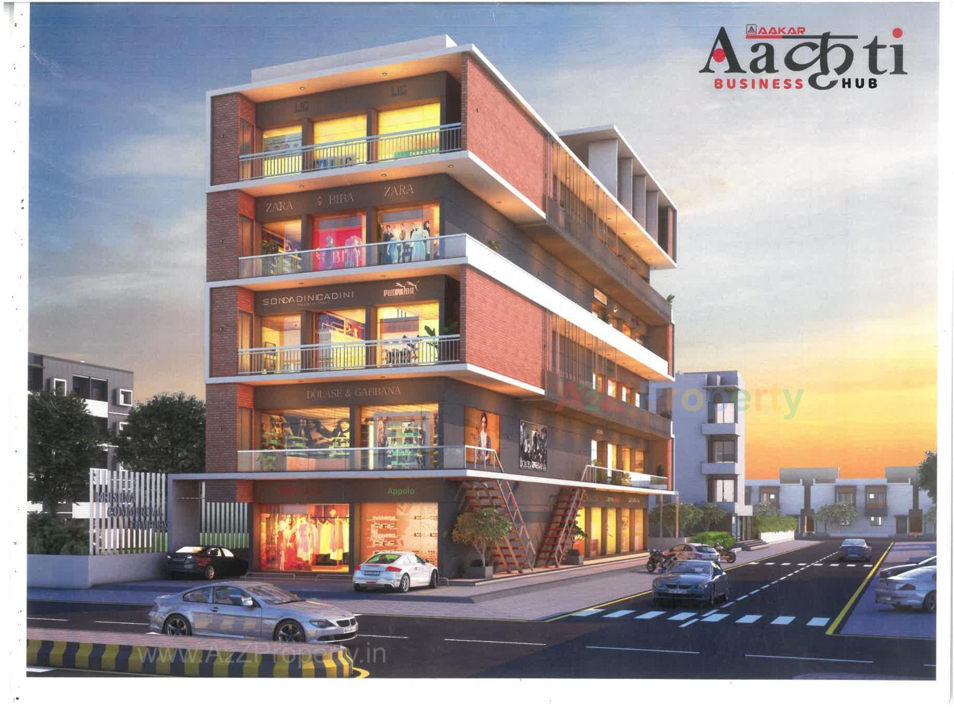 3D Elevation of real estate project Aakruti Business Hub located at Bakrol, Anand, Gujarat