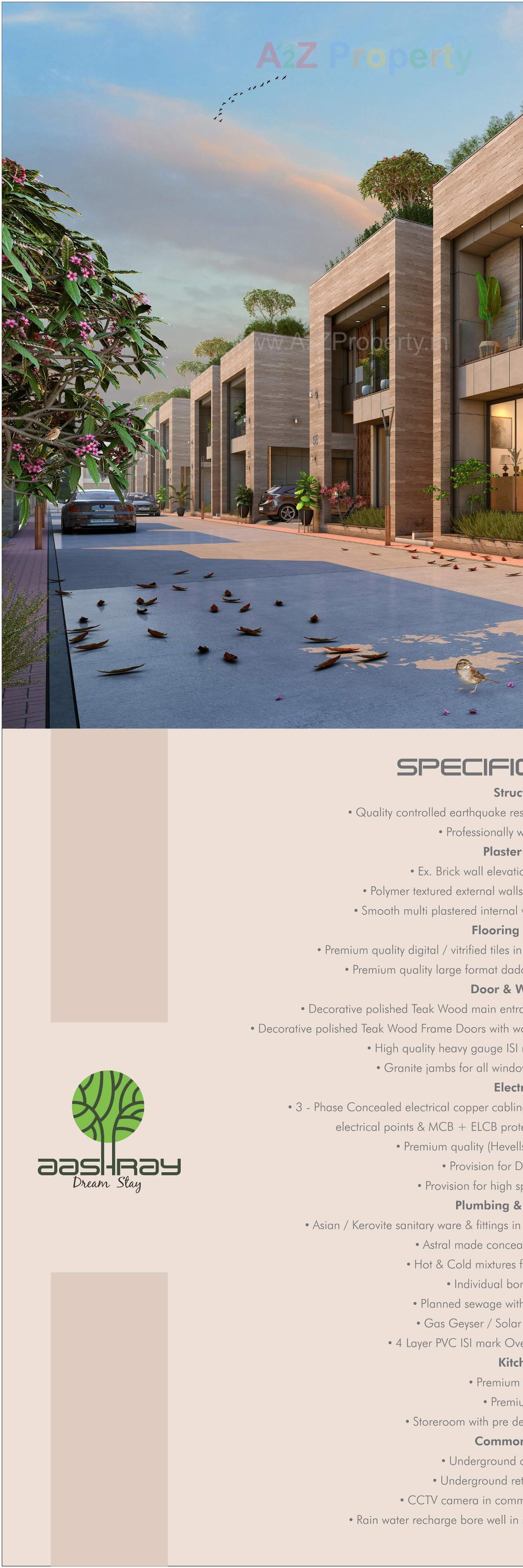 3D Elevation of real estate project Aashray Dream Stay located at Bakrol, Anand, Gujarat