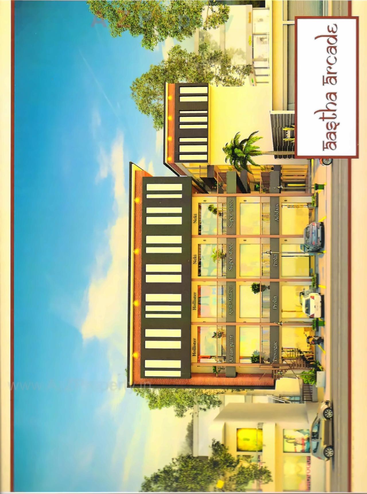 3D Elevation of real estate project Aastha Arcade located at Anand, Anand, Gujarat