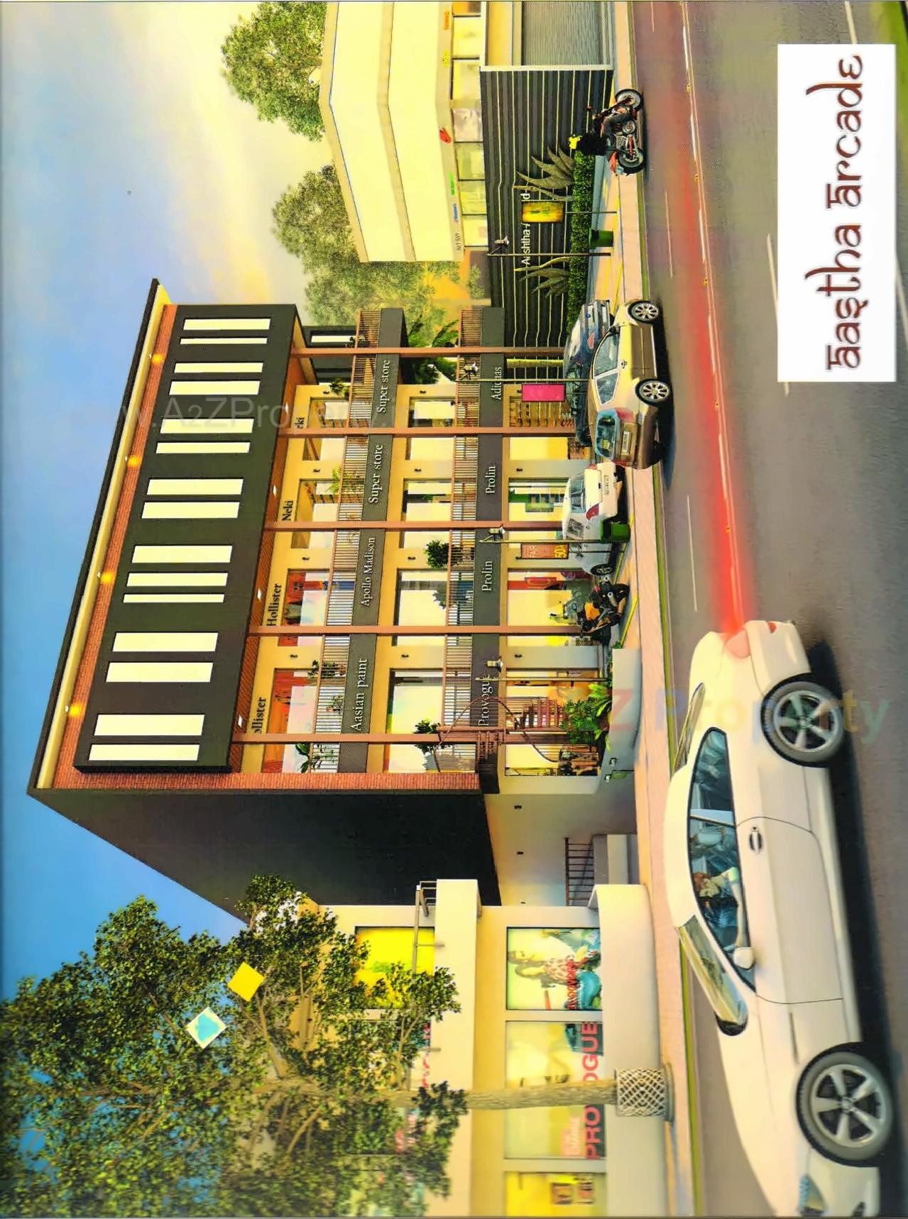 3D Elevation of real estate project Aastha Arcade located at Anand, Anand, Gujarat