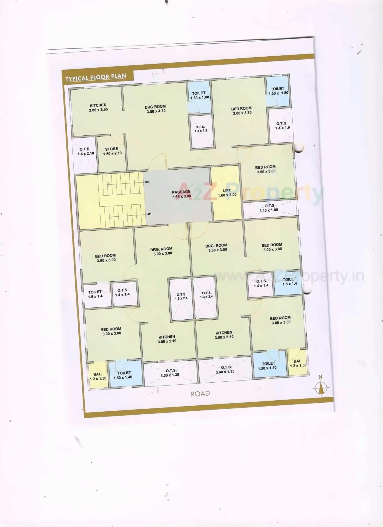 Layout of real estate project Aastha Kutir located at Vallabh-vidhyanagar, Anand, Gujarat