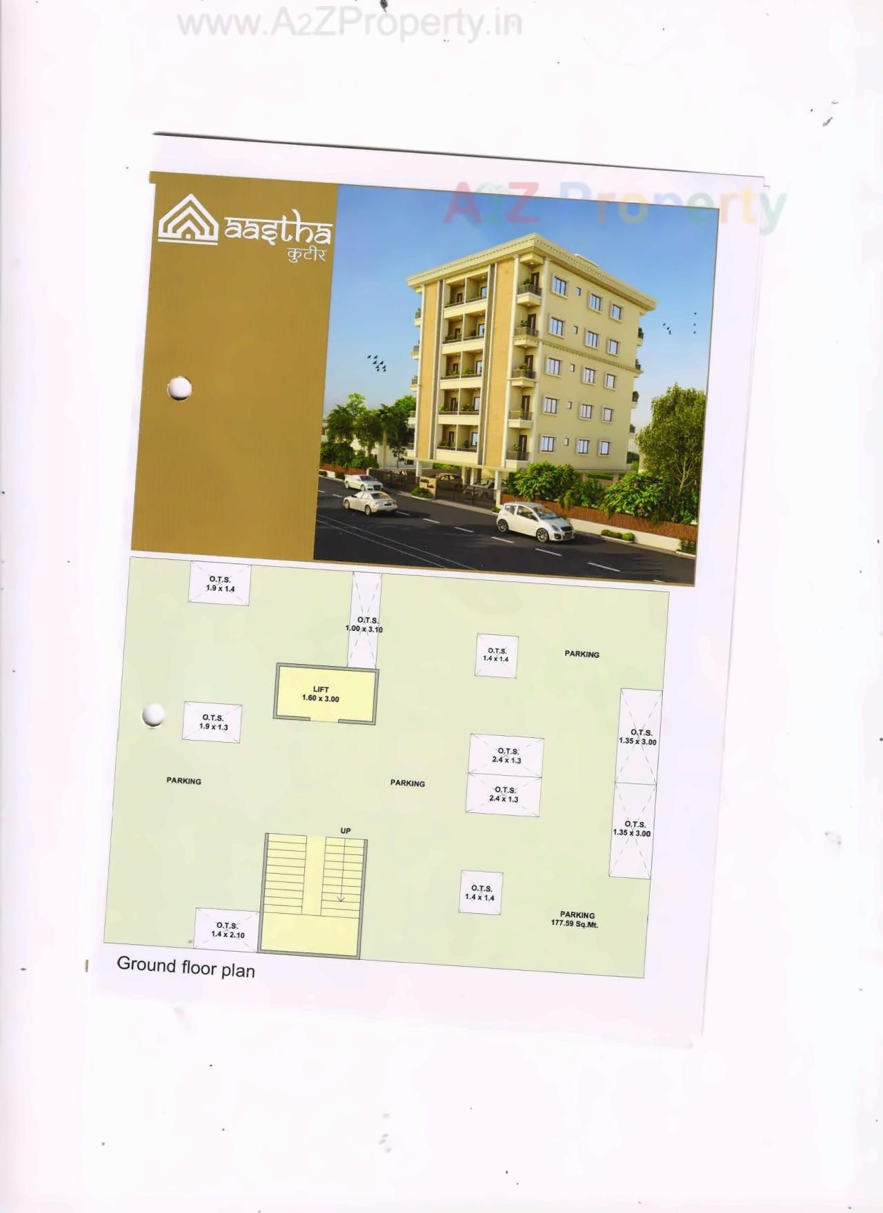 Layout of real estate project Aastha Kutir located at Vallabh-vidhyanagar, Anand, Gujarat