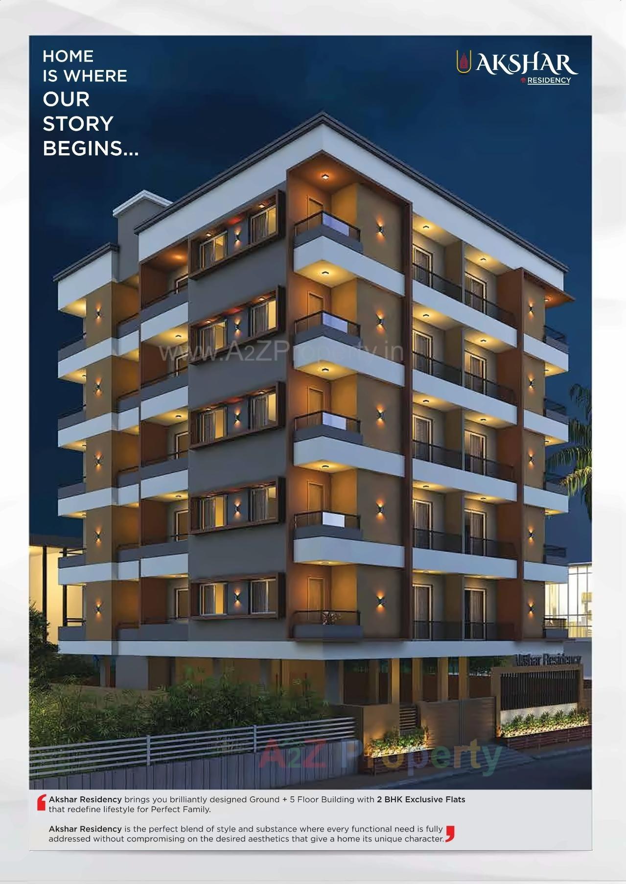 3D Elevation of real estate project Akshar Residency located at Vallabh-vidhyanagar, Anand, Gujarat