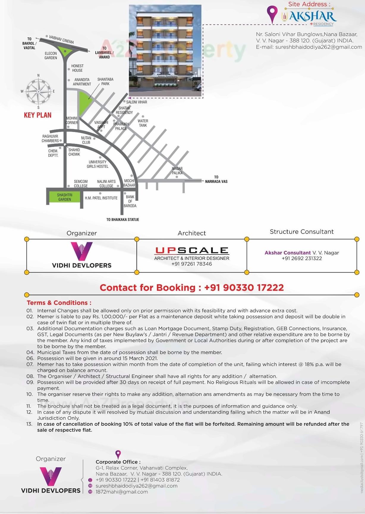  of real estate project Akshar Residency located at Vallabh-vidhyanagar, Anand, Gujarat