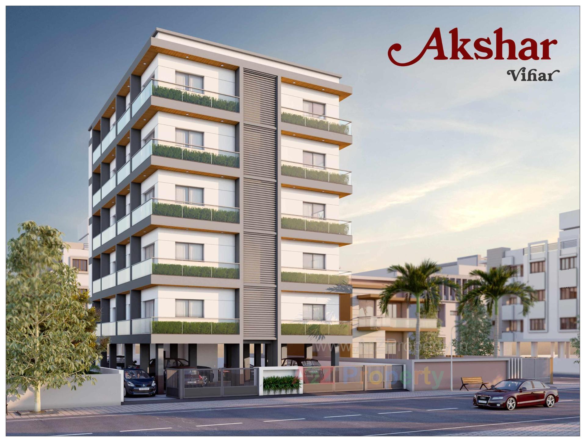 3D Elevation of real estate project Akshar Vihar located at Vallabh-vidhya Nagar , Anand, Gujarat