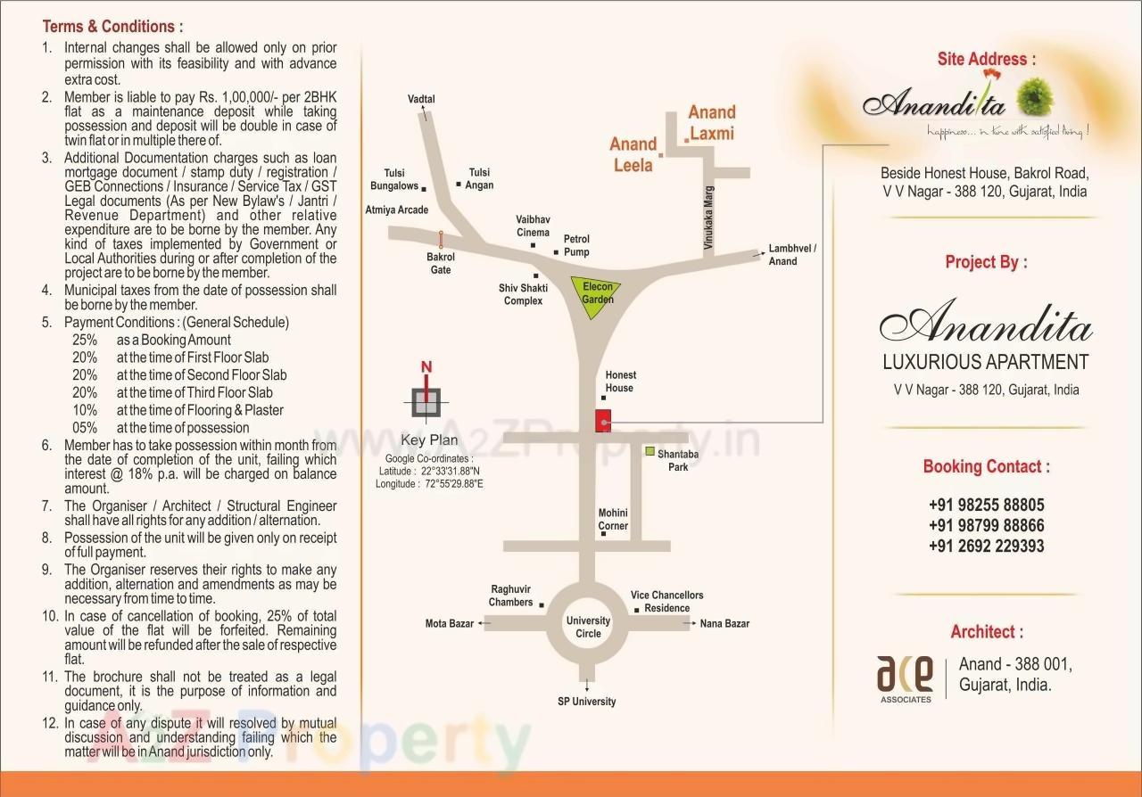  of real estate project Anandita Luxurious Apartment located at Vallabh-vidhyanagar, Anand, Gujarat