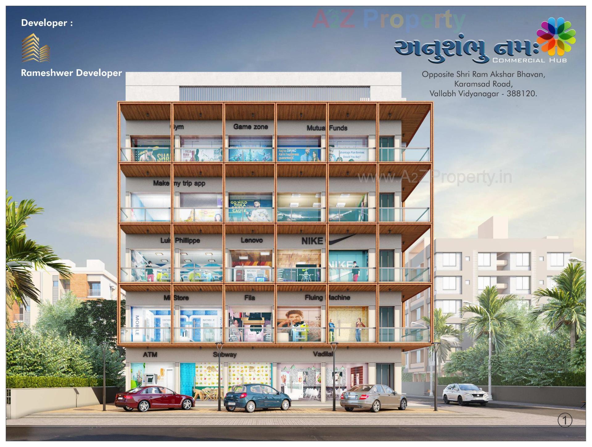 3D Elevation of real estate project Anu Shambhu Namah located at Vallabh Vidhyanagar, Anand, Gujarat