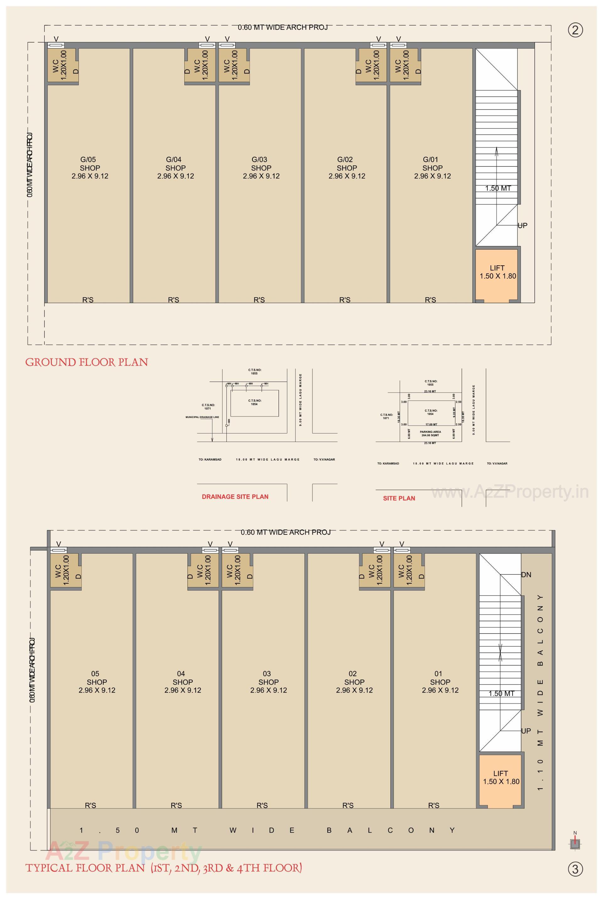 Layout of real estate project Anu Shambhu Namah located at Vallabh Vidhyanagar, Anand, Gujarat
